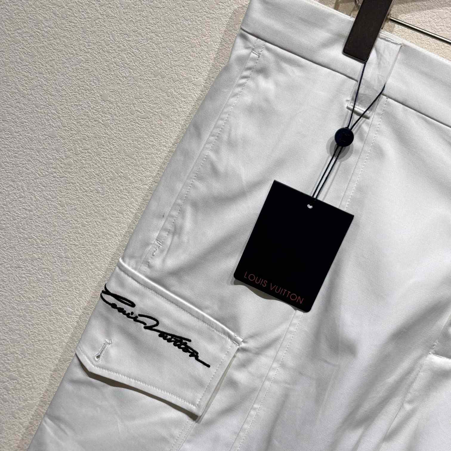 Louis Vuitton Embroidered Cotton Cargo Shorts    - DesignerGu