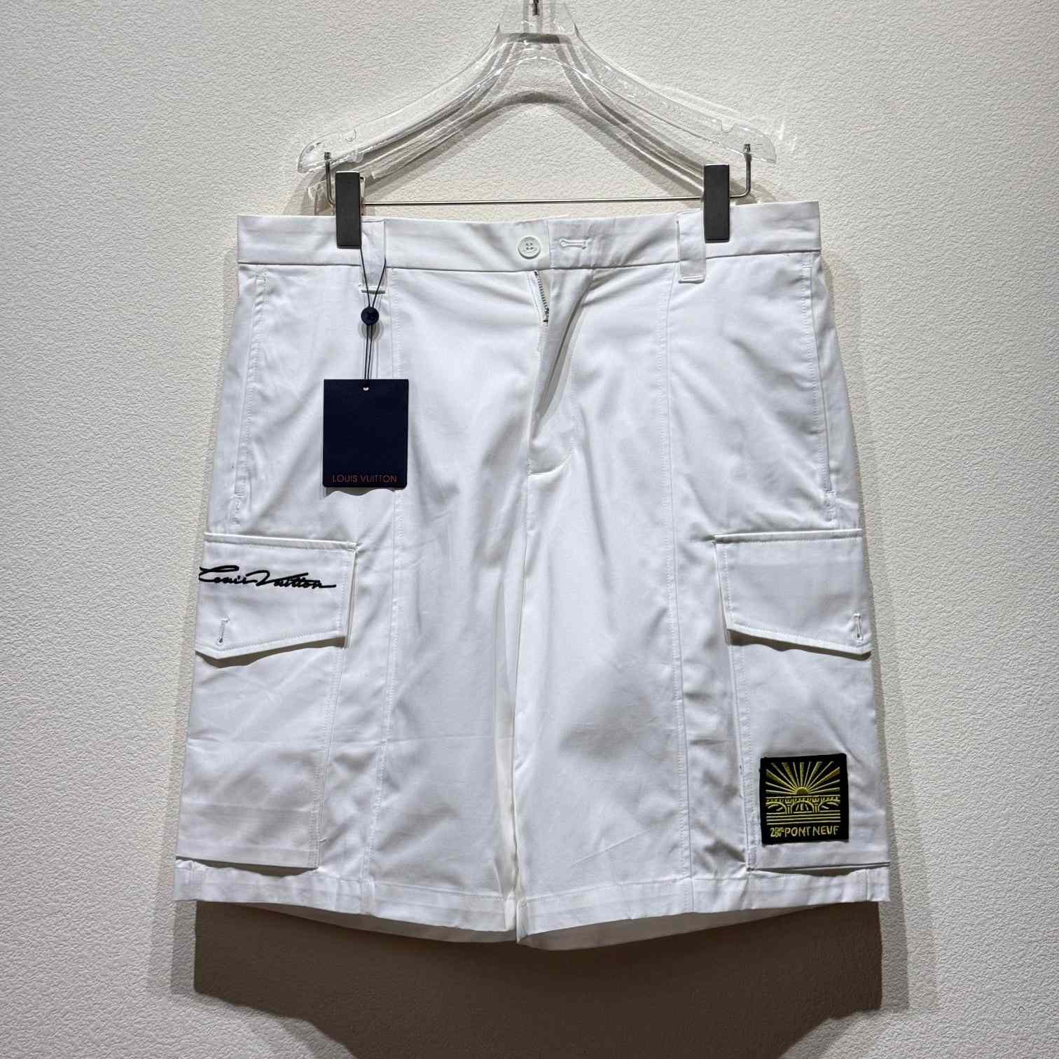 Louis Vuitton Embroidered Cotton Cargo Shorts    - DesignerGu