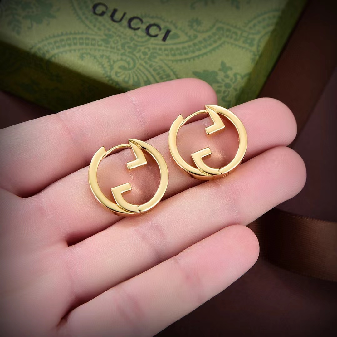 Gucci Blondie Hoop Earrings - DesignerGu