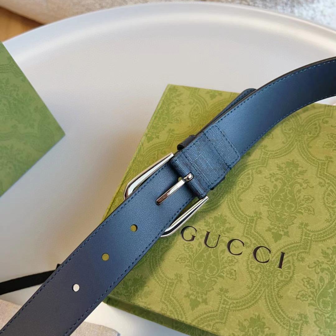 Gucci Belt With Interlocking G Detail - DesignerGu