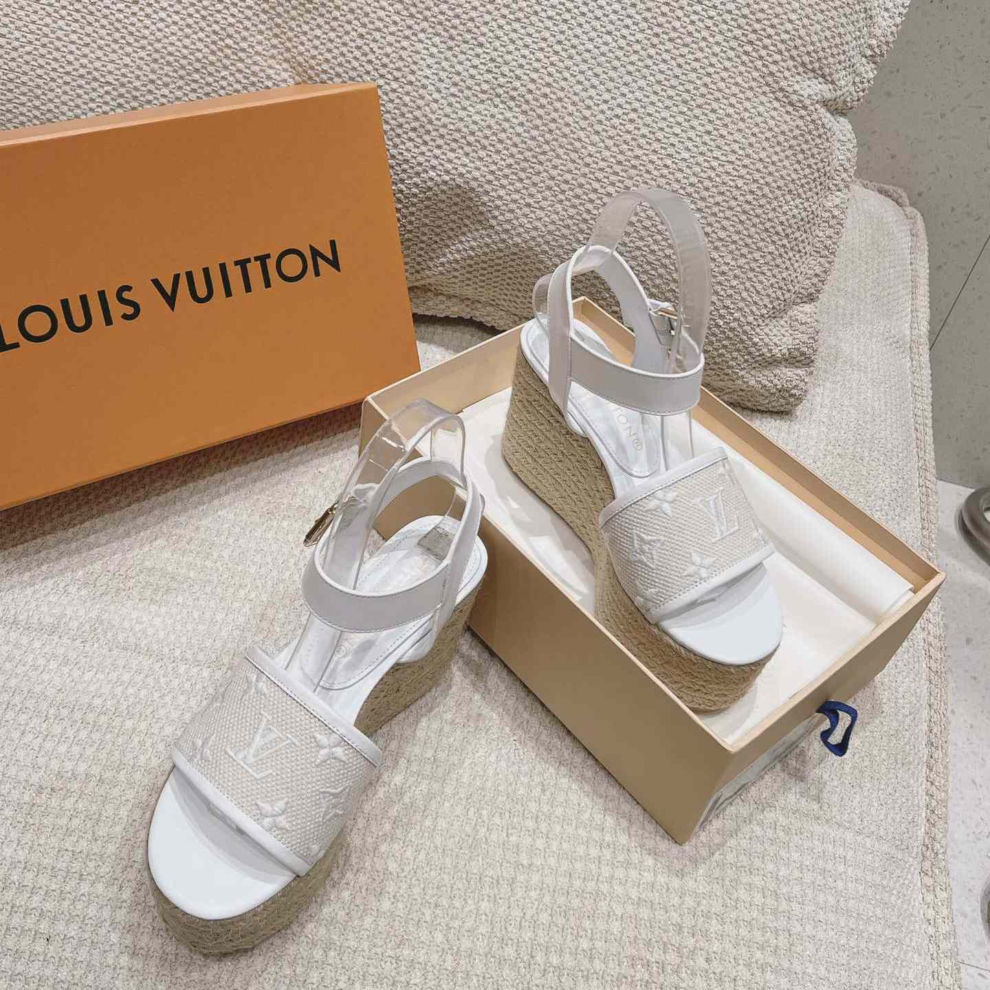 Louis Vuitton Starboard Wedge Sandal   - DesignerGu