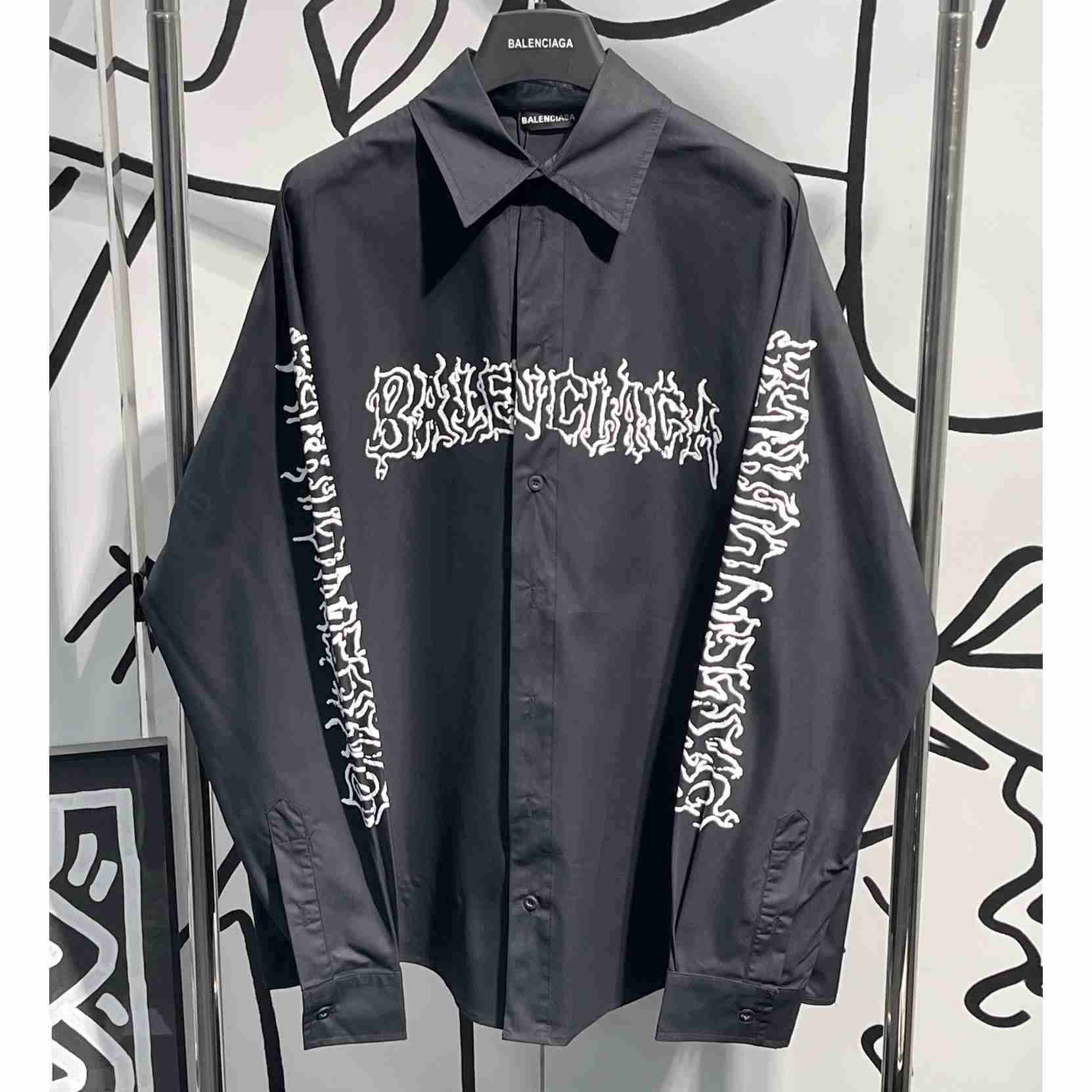 Balenciaga DIY Metal Outline Cotton Shirt - DesignerGu