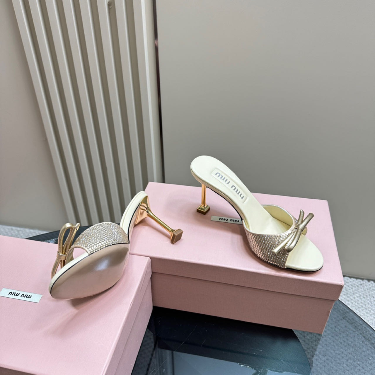 Miu Miu Satin Sandals - DesignerGu