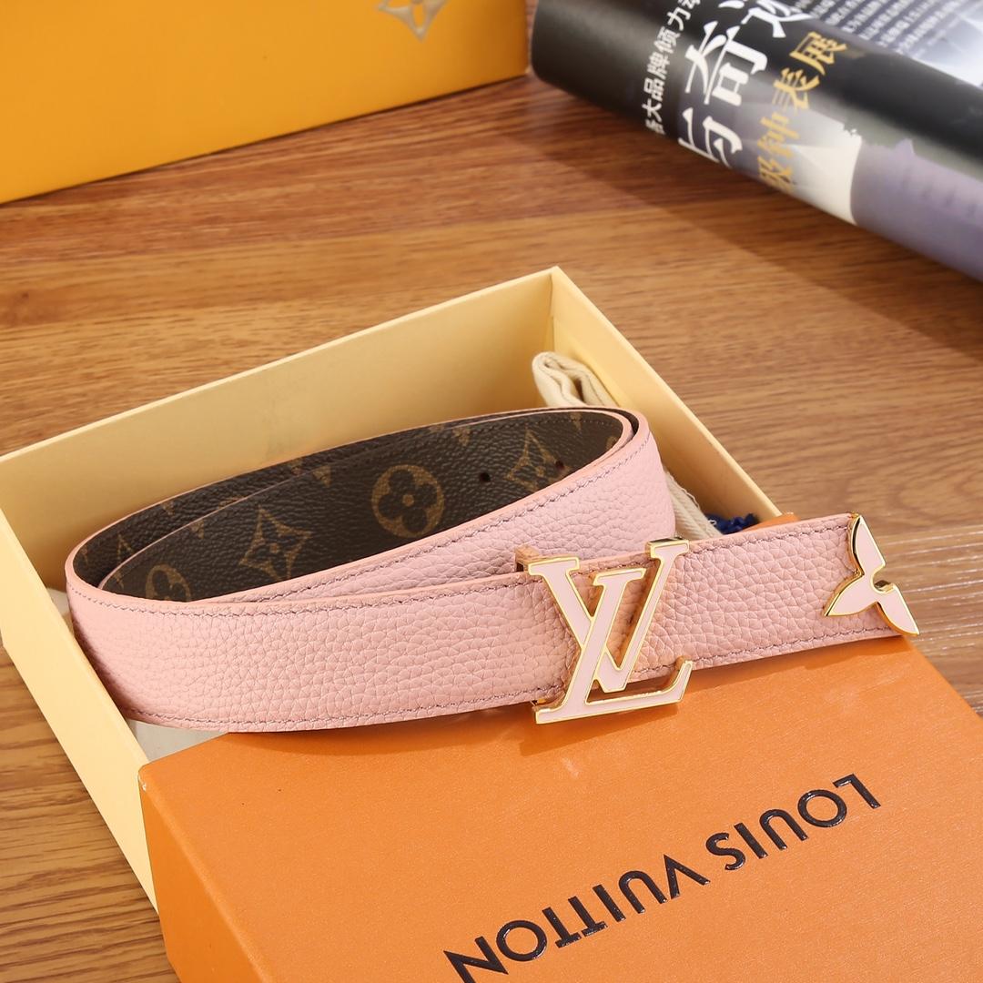 Louis Vuitton Pretty LV Enamel 30mm Reversible Belt   M8231U - DesignerGu