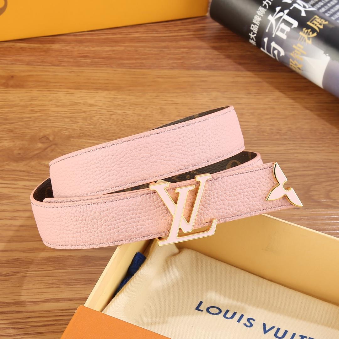 Louis Vuitton Pretty LV Enamel 30mm Reversible Belt   M8231U - DesignerGu