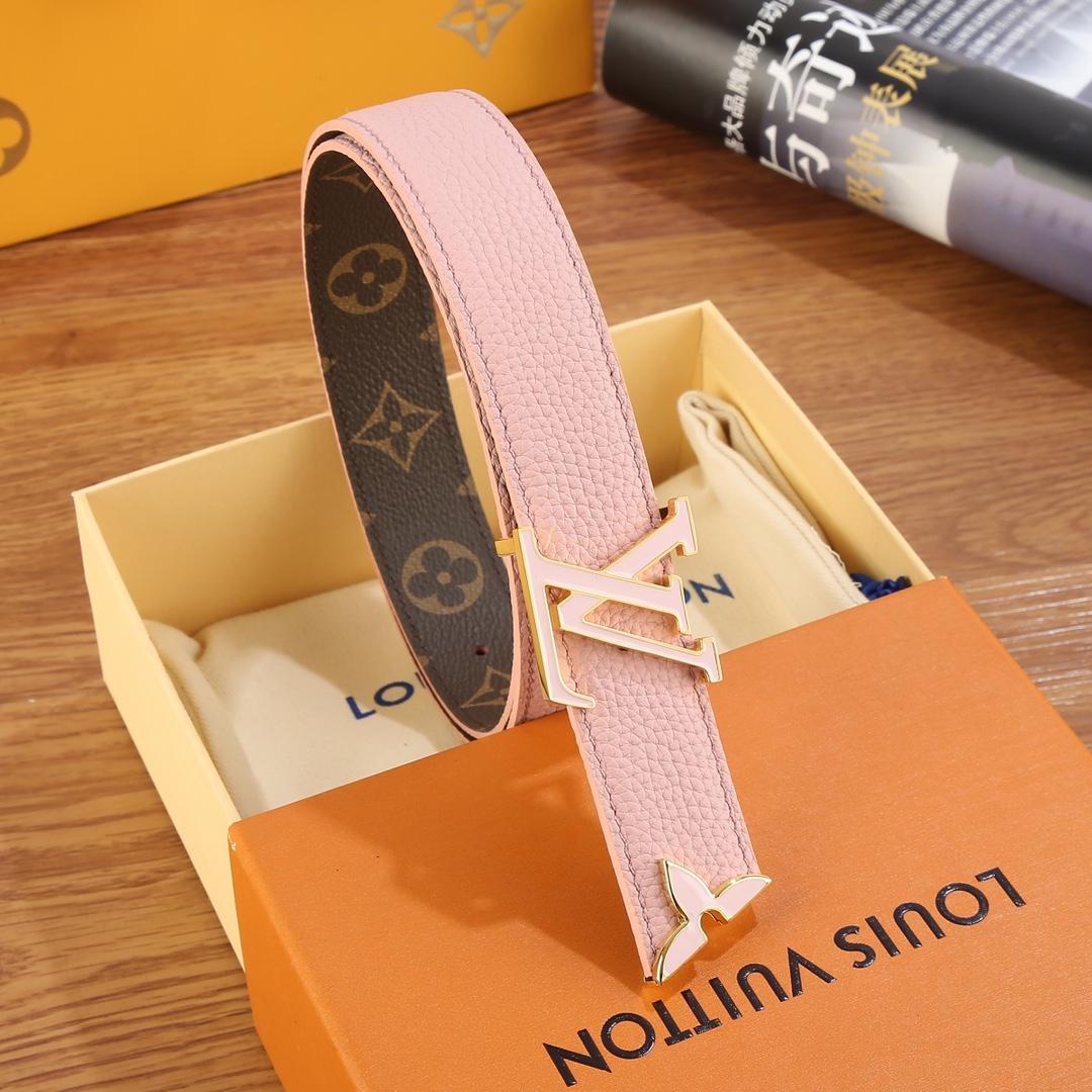 Louis Vuitton Pretty LV Enamel 30mm Reversible Belt   M8231U - DesignerGu