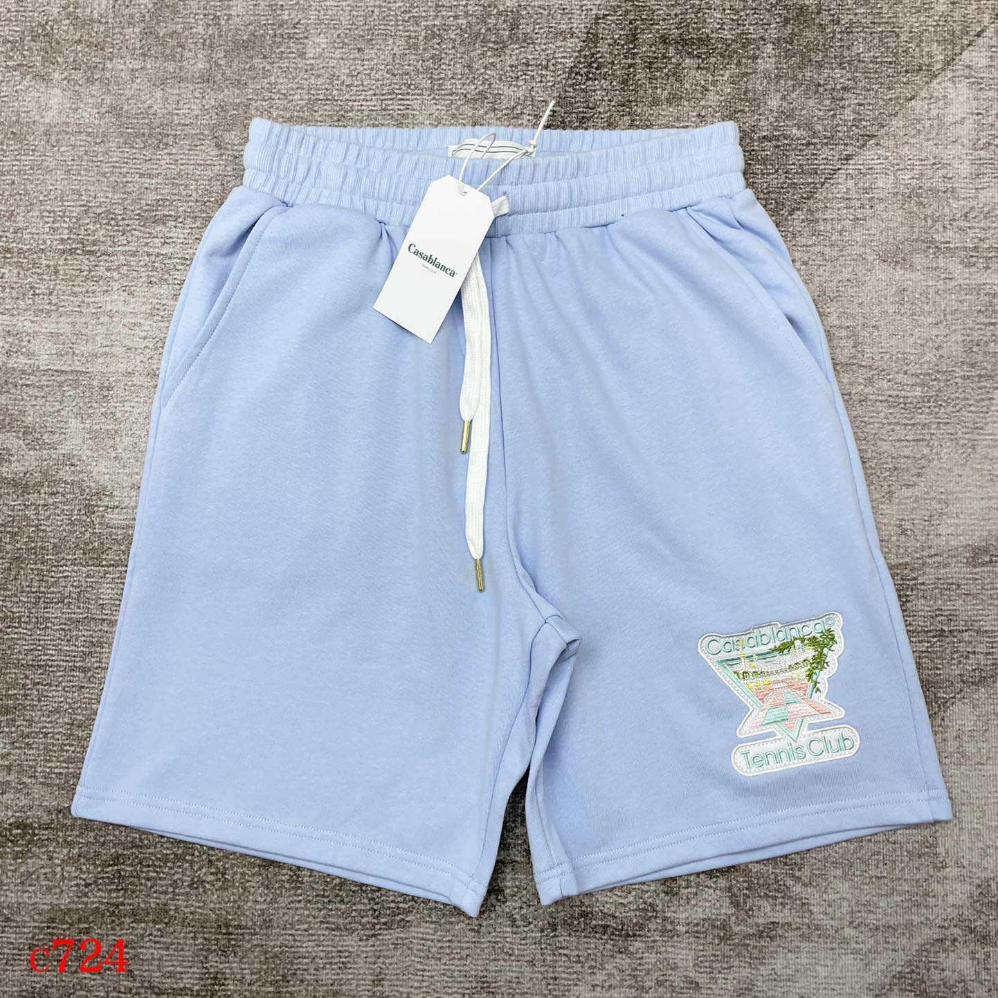 Casablanca Tennis Club Icon-appliqué Shorts    c724 - DesignerGu