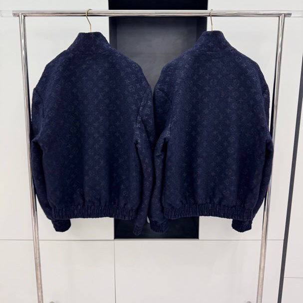 Louis Vuitton Monogram Wool Bouclette Zipped Blouson - DesignerGu