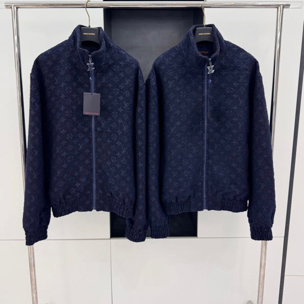 Louis Vuitton Monogram Wool Bouclette Zipped Blouson - DesignerGu