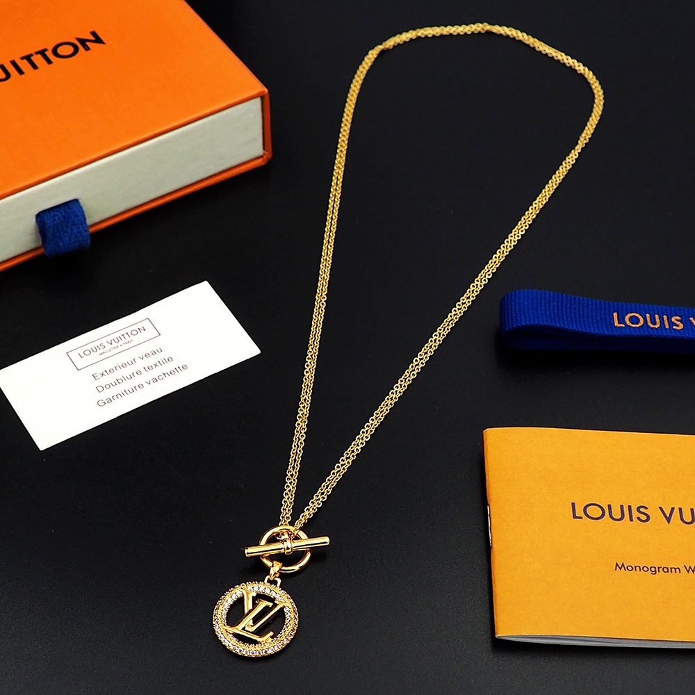 Louis Vuitton Louise Tresor Necklace   M01512 - DesignerGu