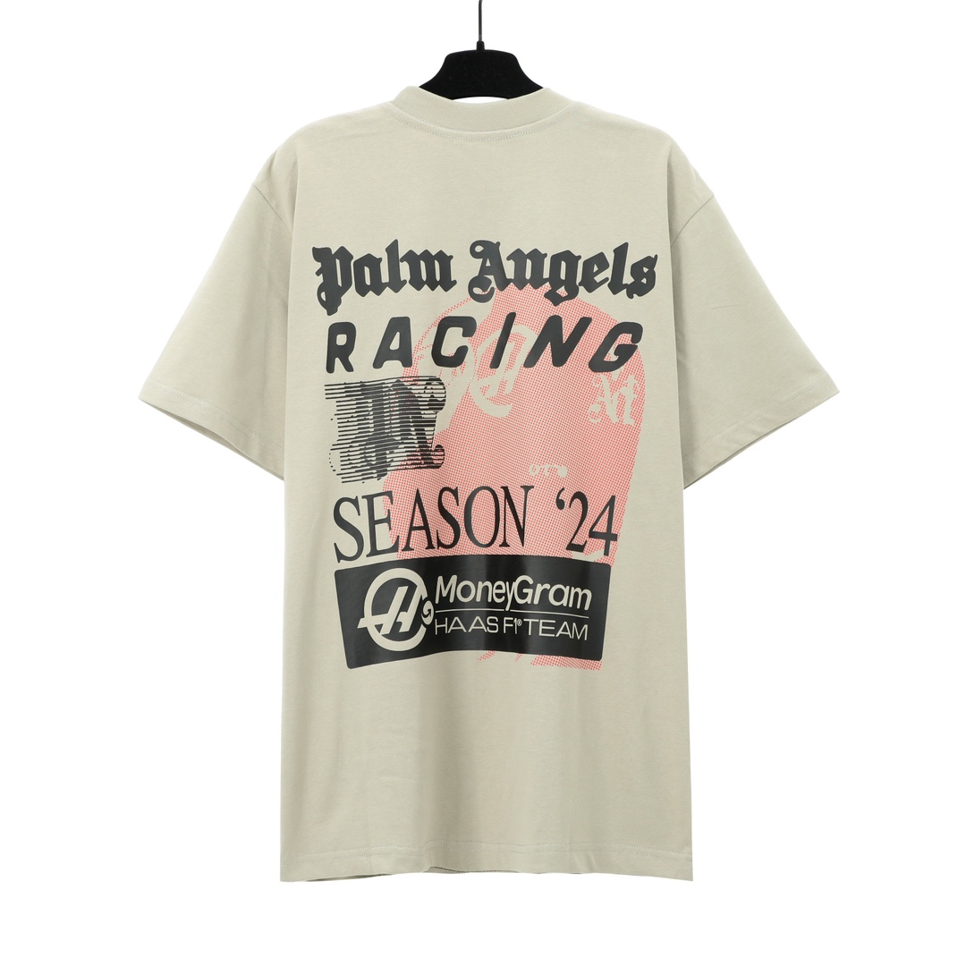  Palm Angels x Haas Racing Club Cotton T-shirt - DesignerGu