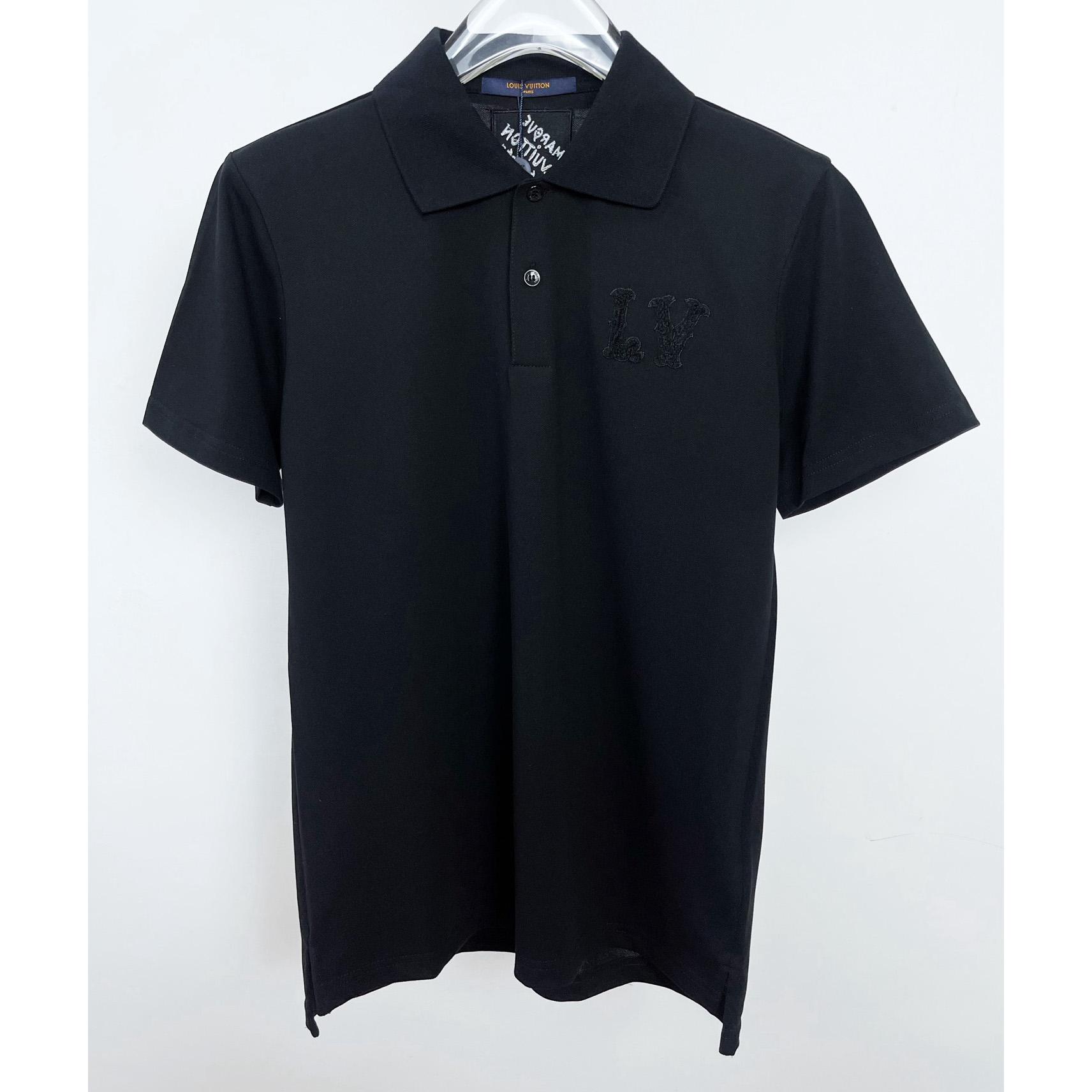 Louis Vuitton Poplin Polo With Embroidered LV Patch - DesignerGu