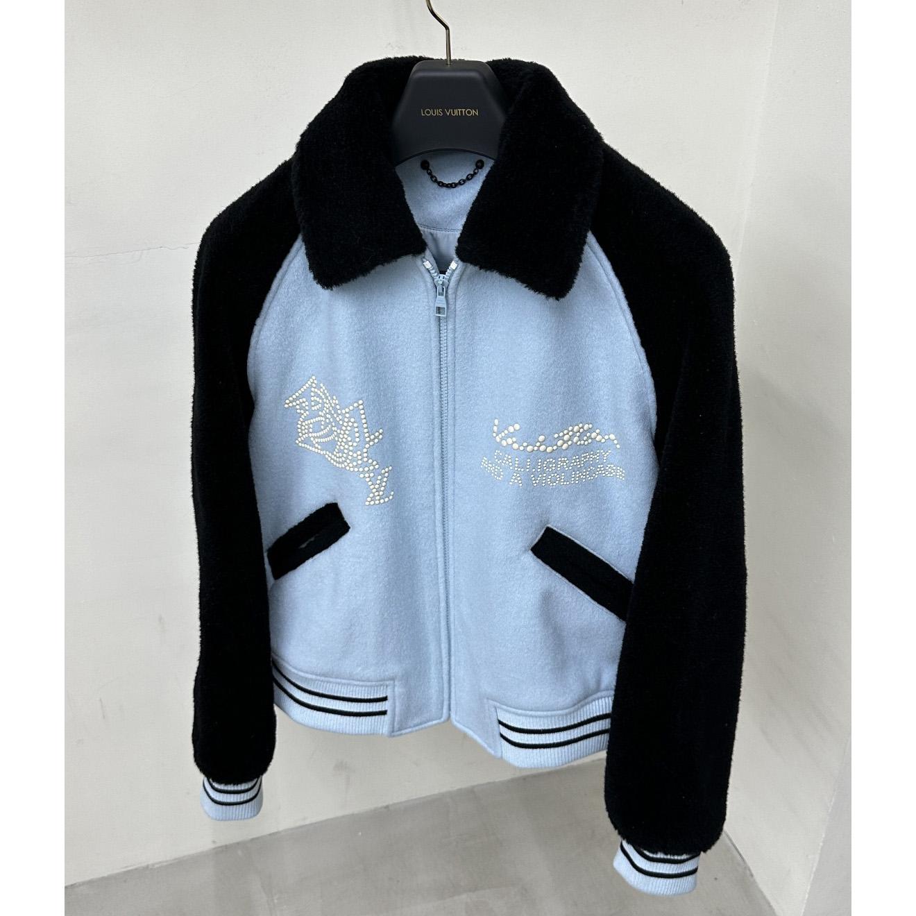 Louis Vuitton Shearling Wool Varsity Blouson    1AFAJE - DesignerGu