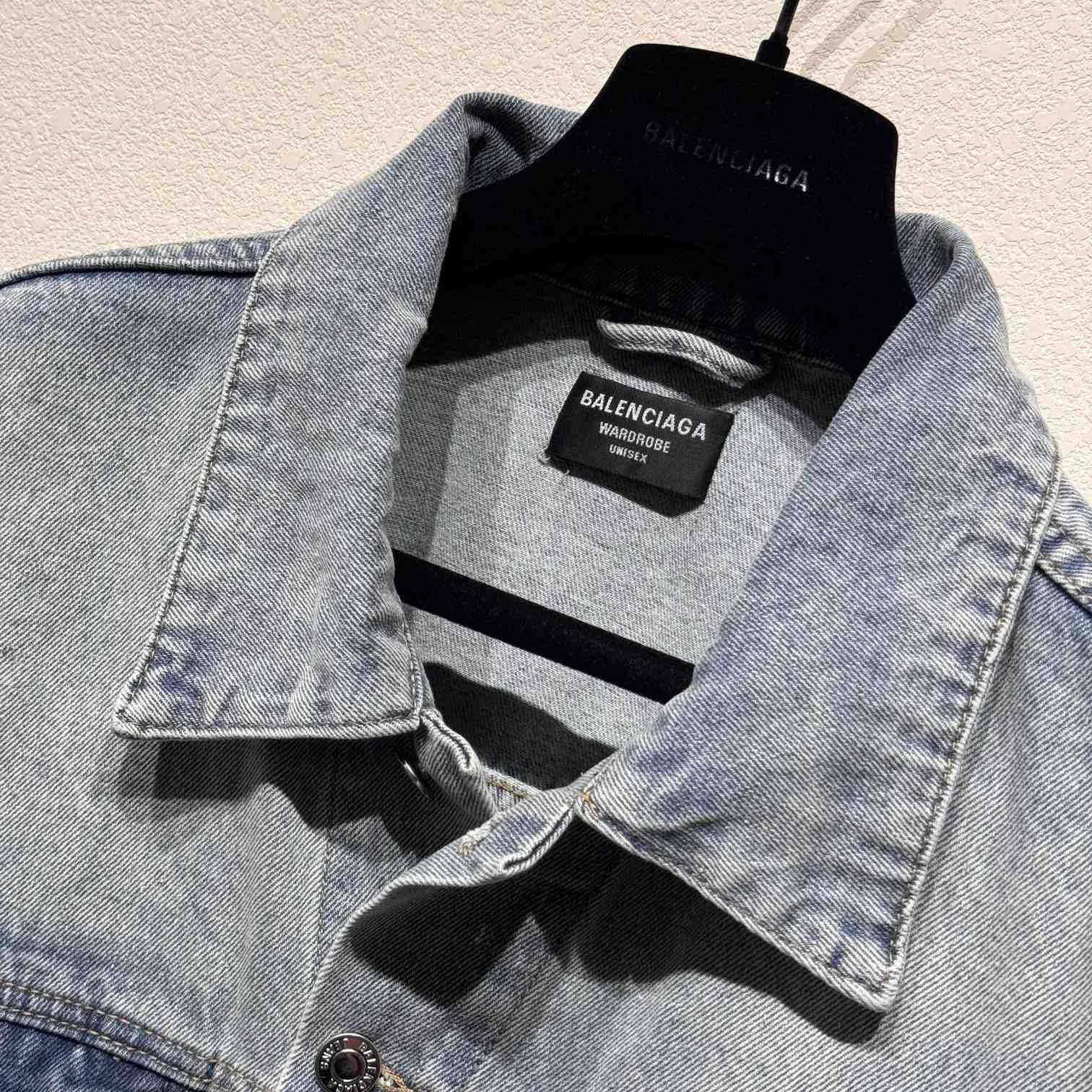 Balenciaga Logo Denim Jacket - DesignerGu