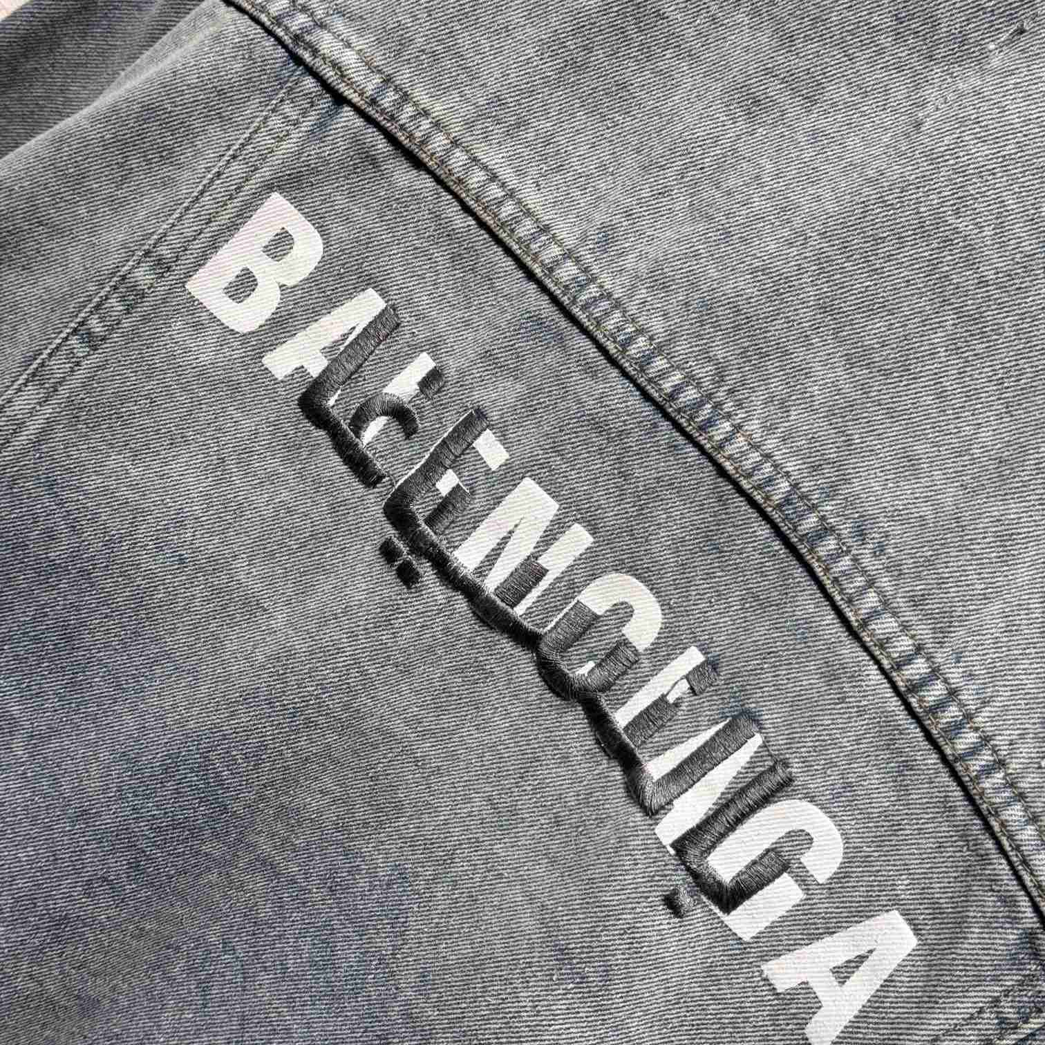 Balenciaga Logo Denim Jacket - DesignerGu