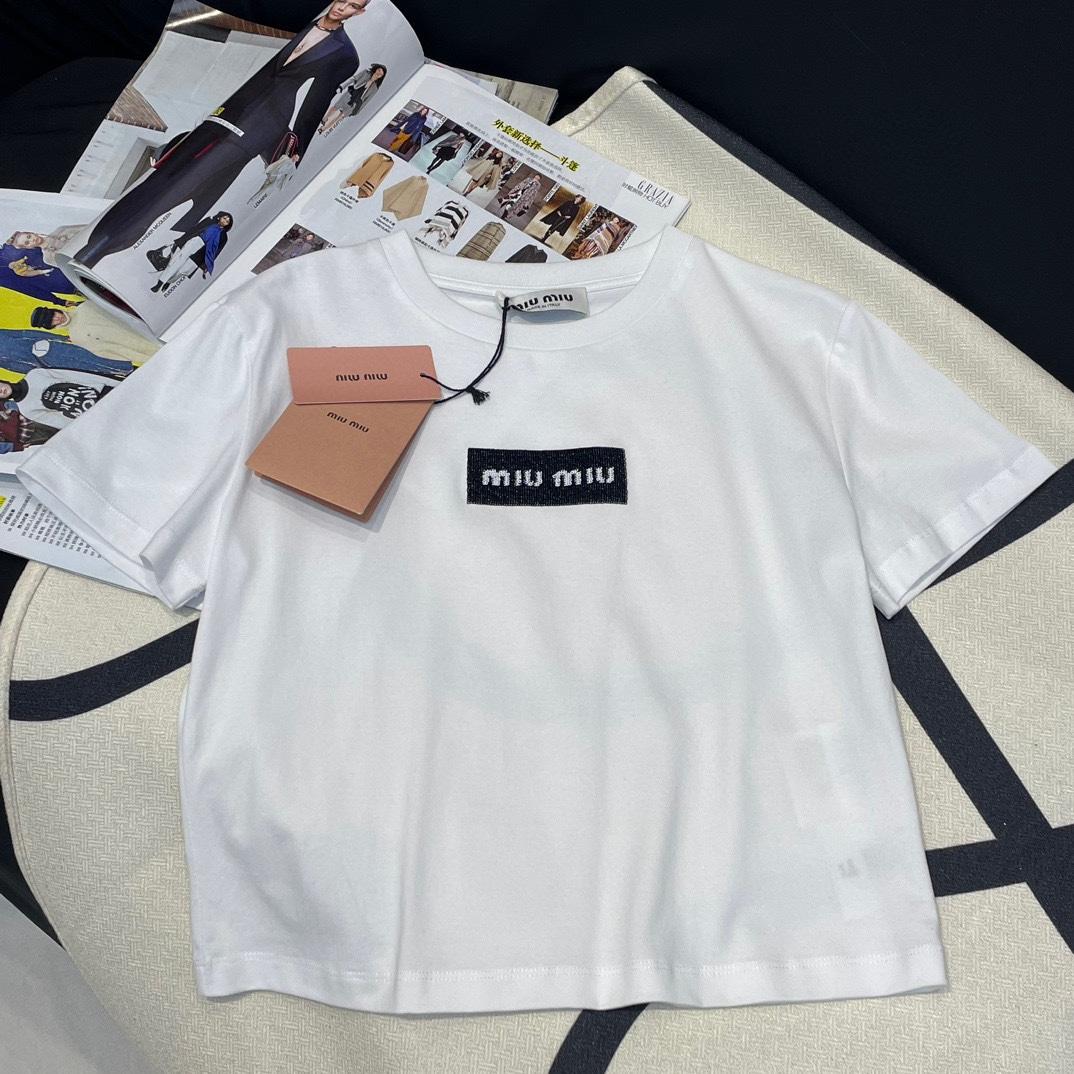Miu Miu Jersey T-shirt - DesignerGu