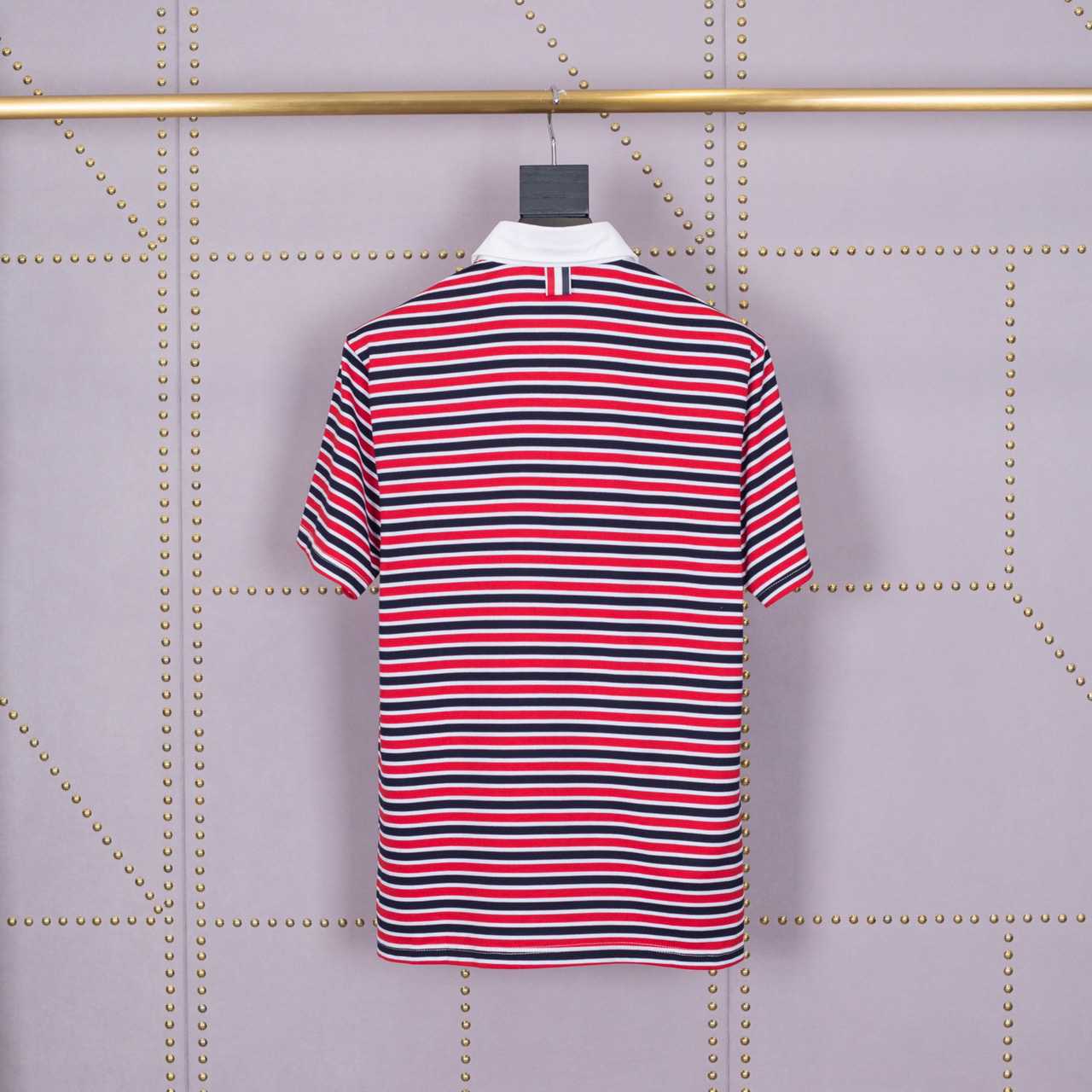 Thom Browne Striped Cotton-jersey Polo Shirt   1897 - DesignerGu