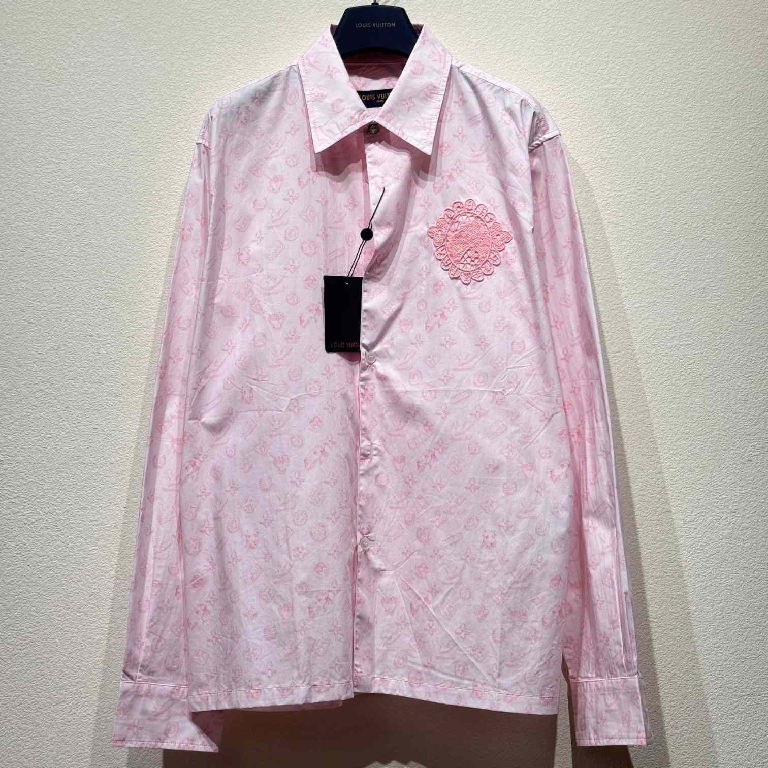 Louis Vuitton Monogram Printed Long-Sleeved Cotton Shirt   1AFQ06 - DesignerGu