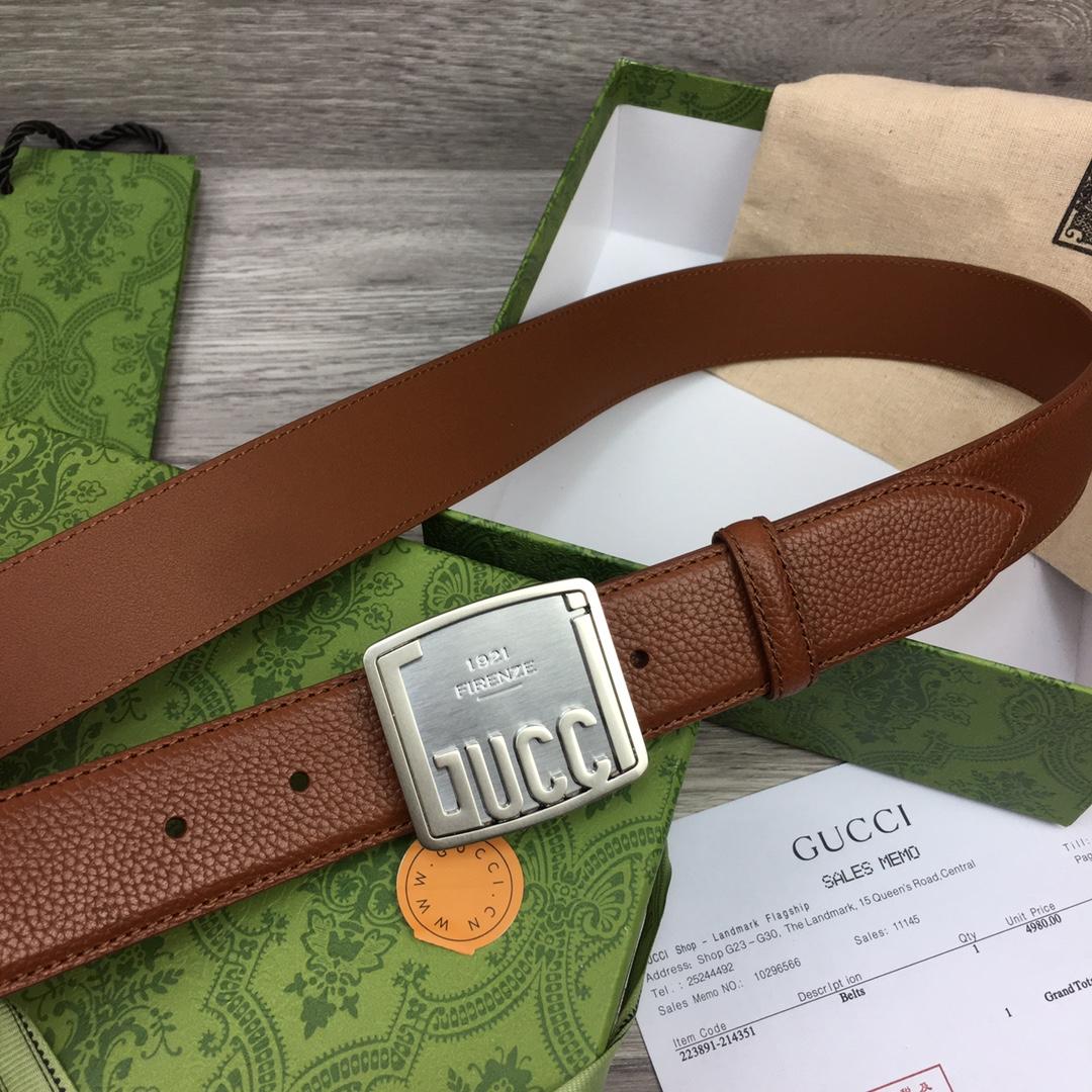 Gucci Leather Belt  35mm - DesignerGu