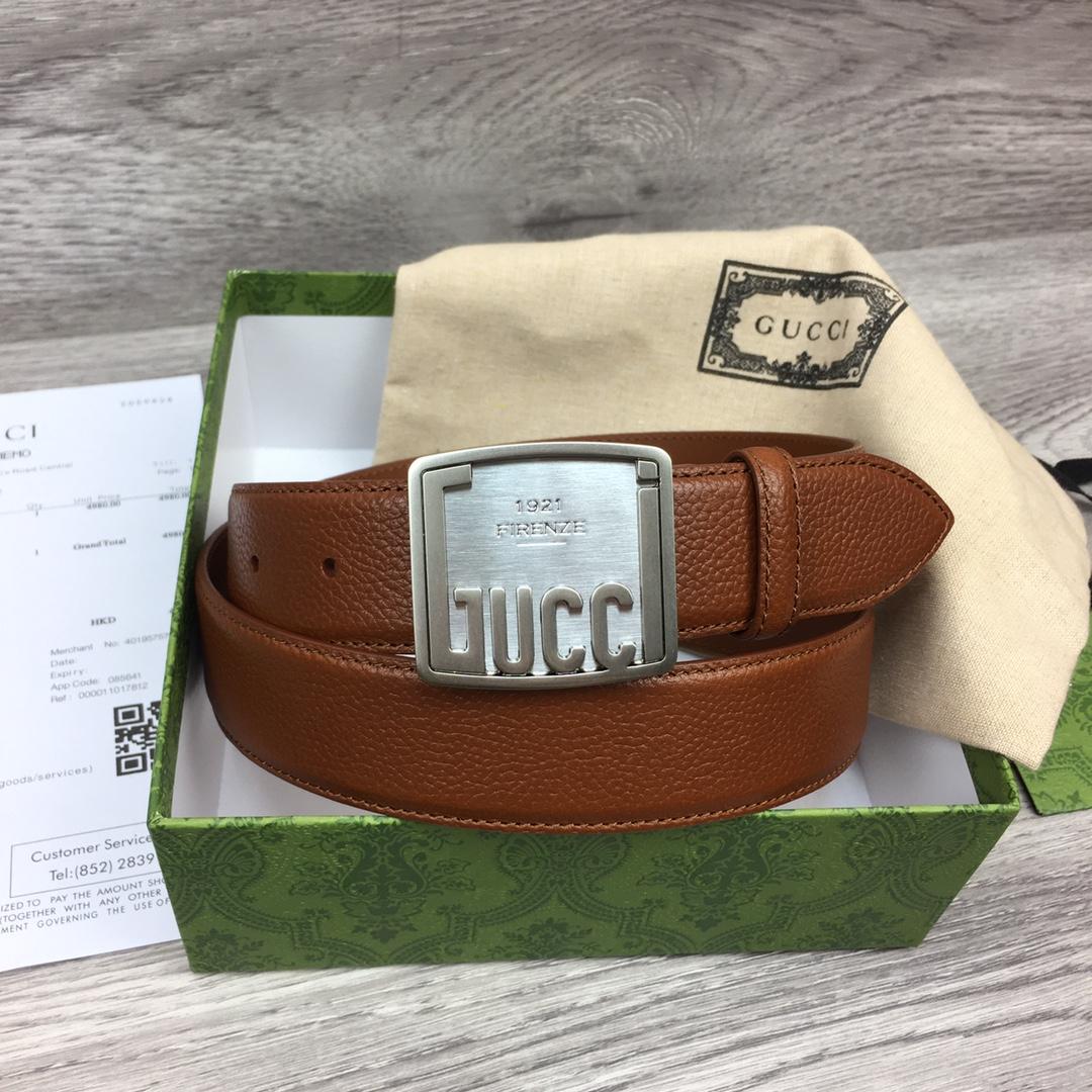 Gucci Leather Belt  35mm - DesignerGu