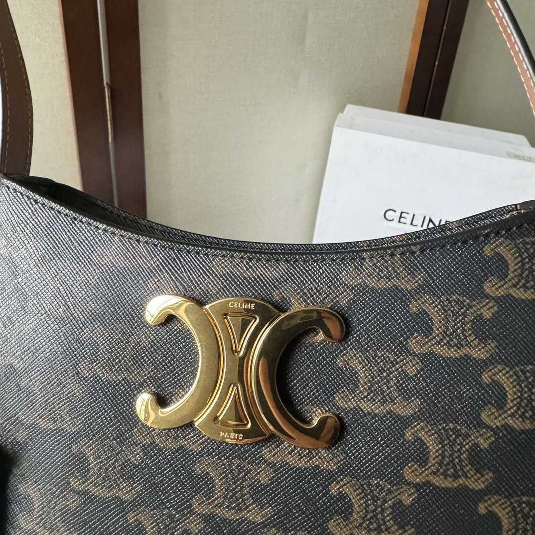 Celine Medium Tilly Bag In Triomphe Canvas And Calfskin  - DesignerGu