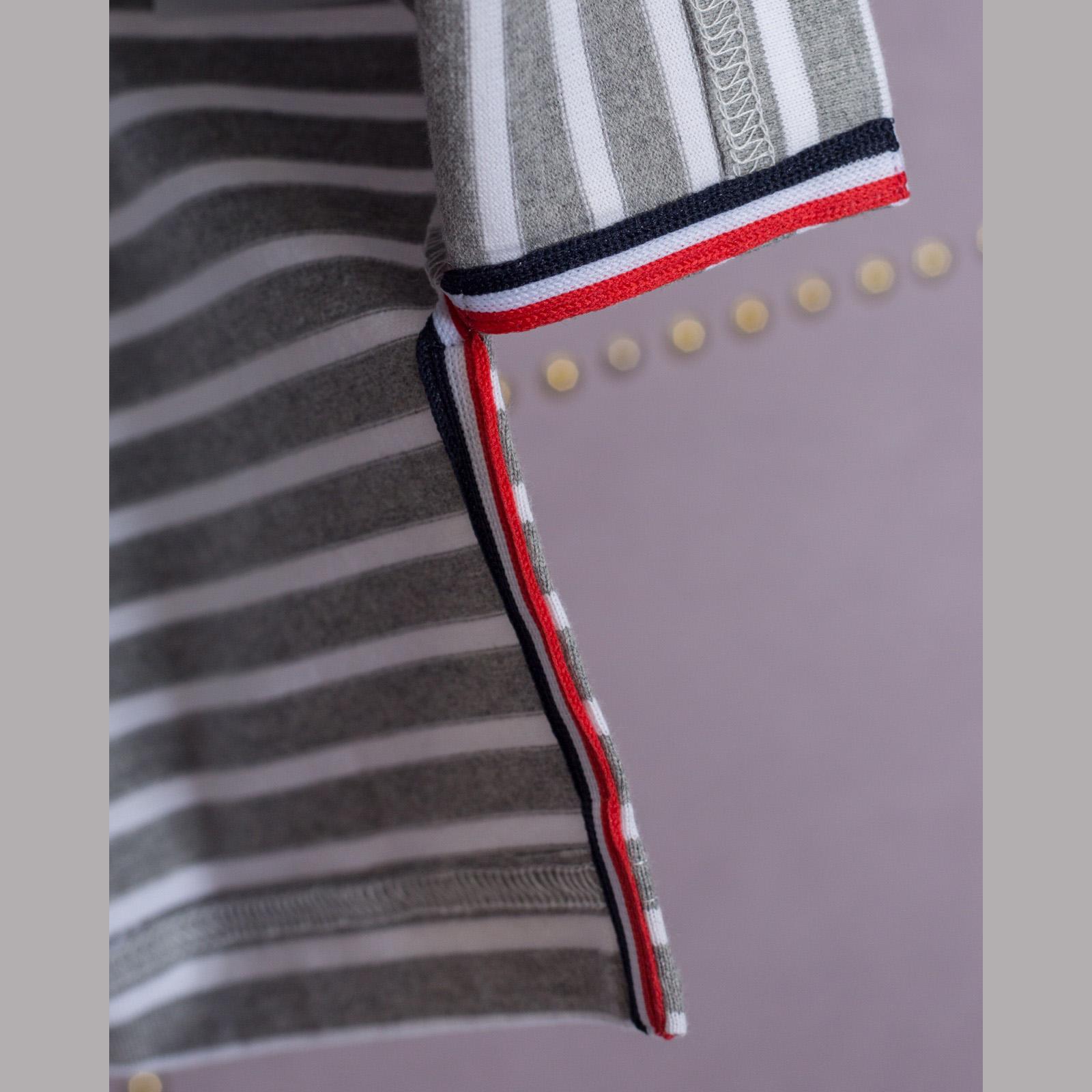 Thom Browne Striped Cotton-jersey Polo Shirt   1897 - DesignerGu