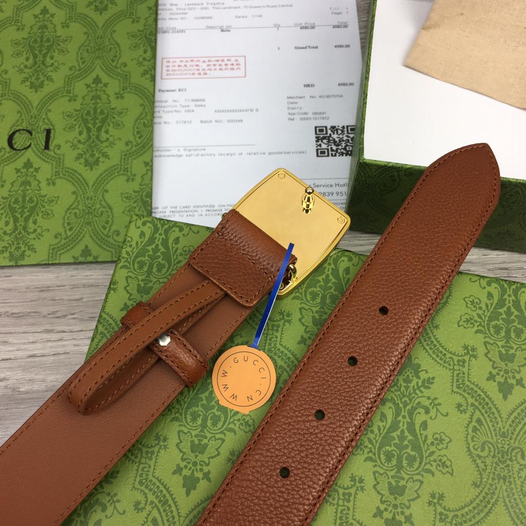 Gucci Leather Belt  35mm - DesignerGu