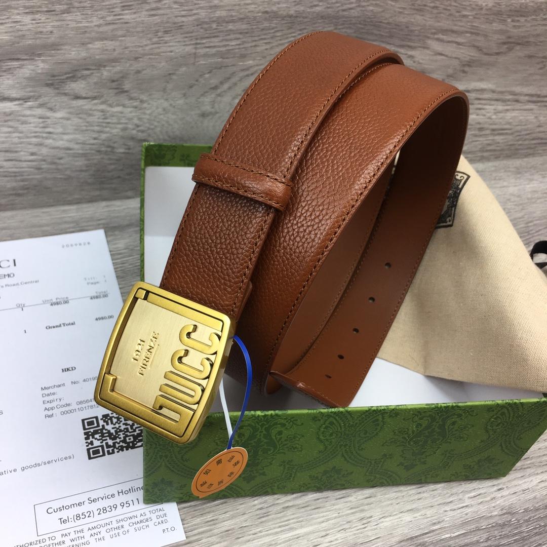 Gucci Leather Belt  35mm - DesignerGu