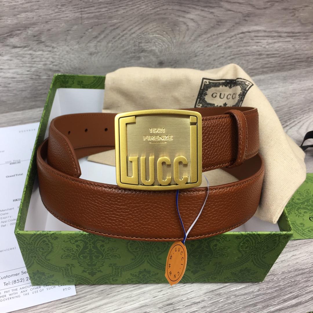 Gucci Leather Belt  35mm - DesignerGu