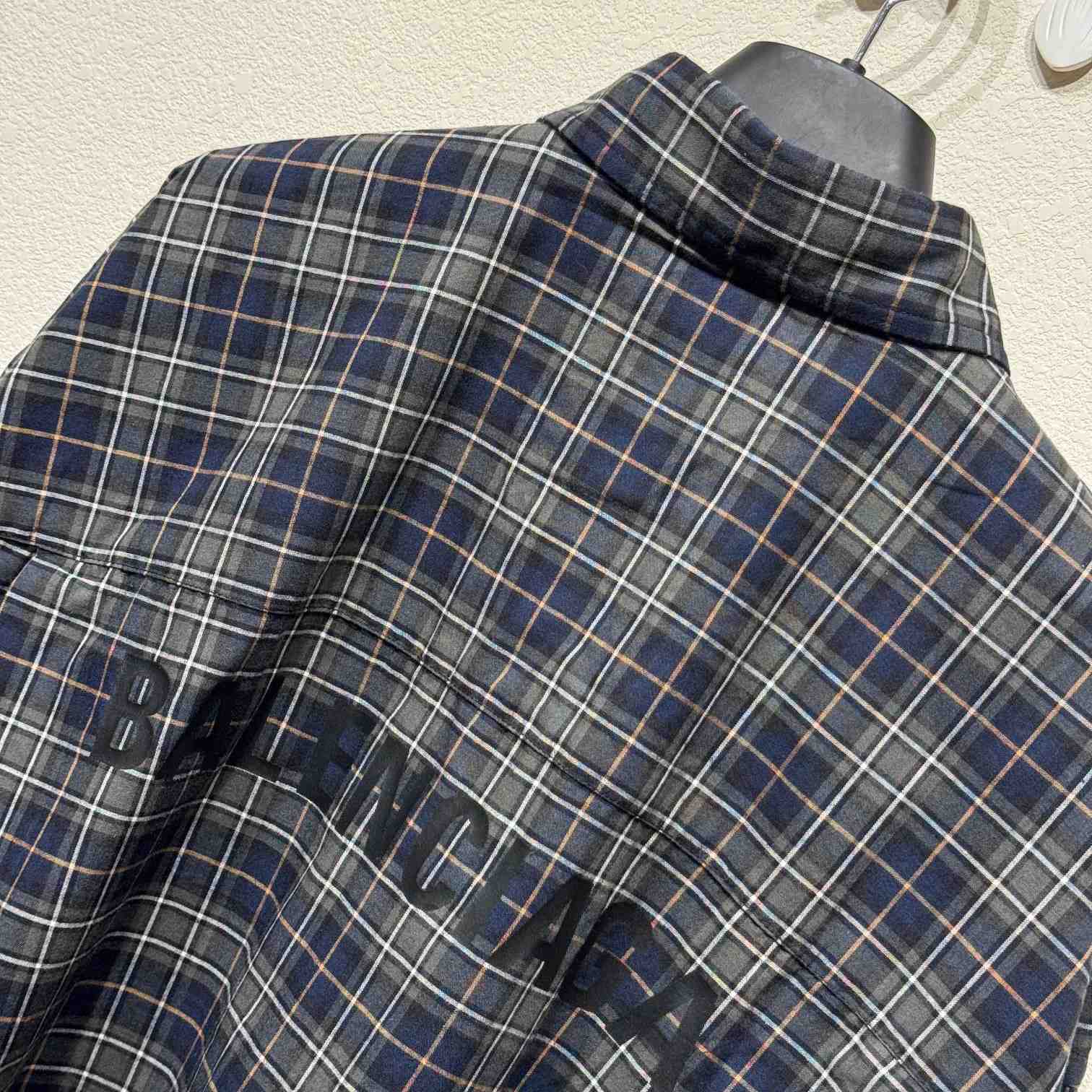 Balenciaga Plaid Long-sleeved Shirt - DesignerGu