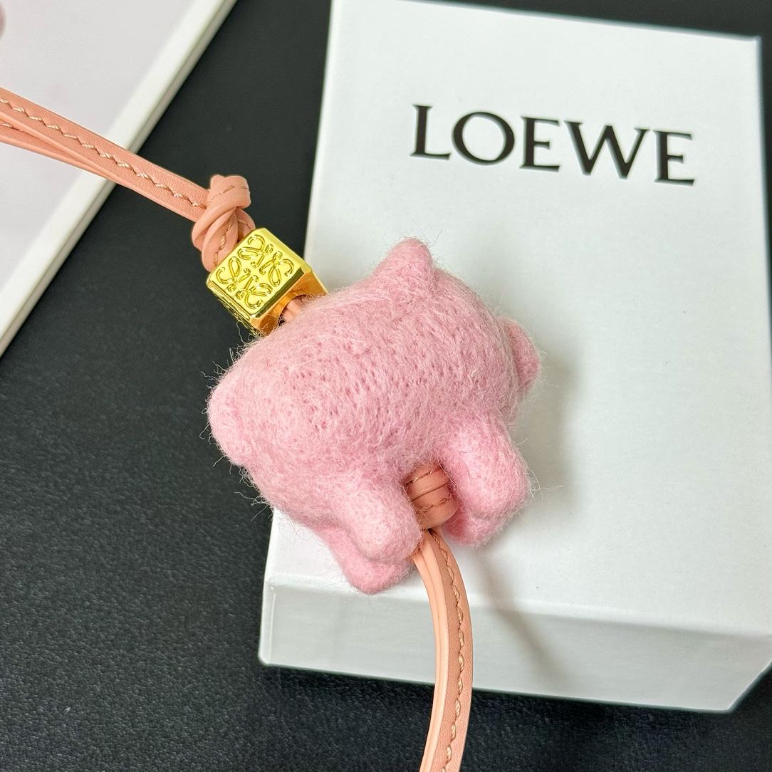 Loewe Pig Charm In Felt - DesignerGu