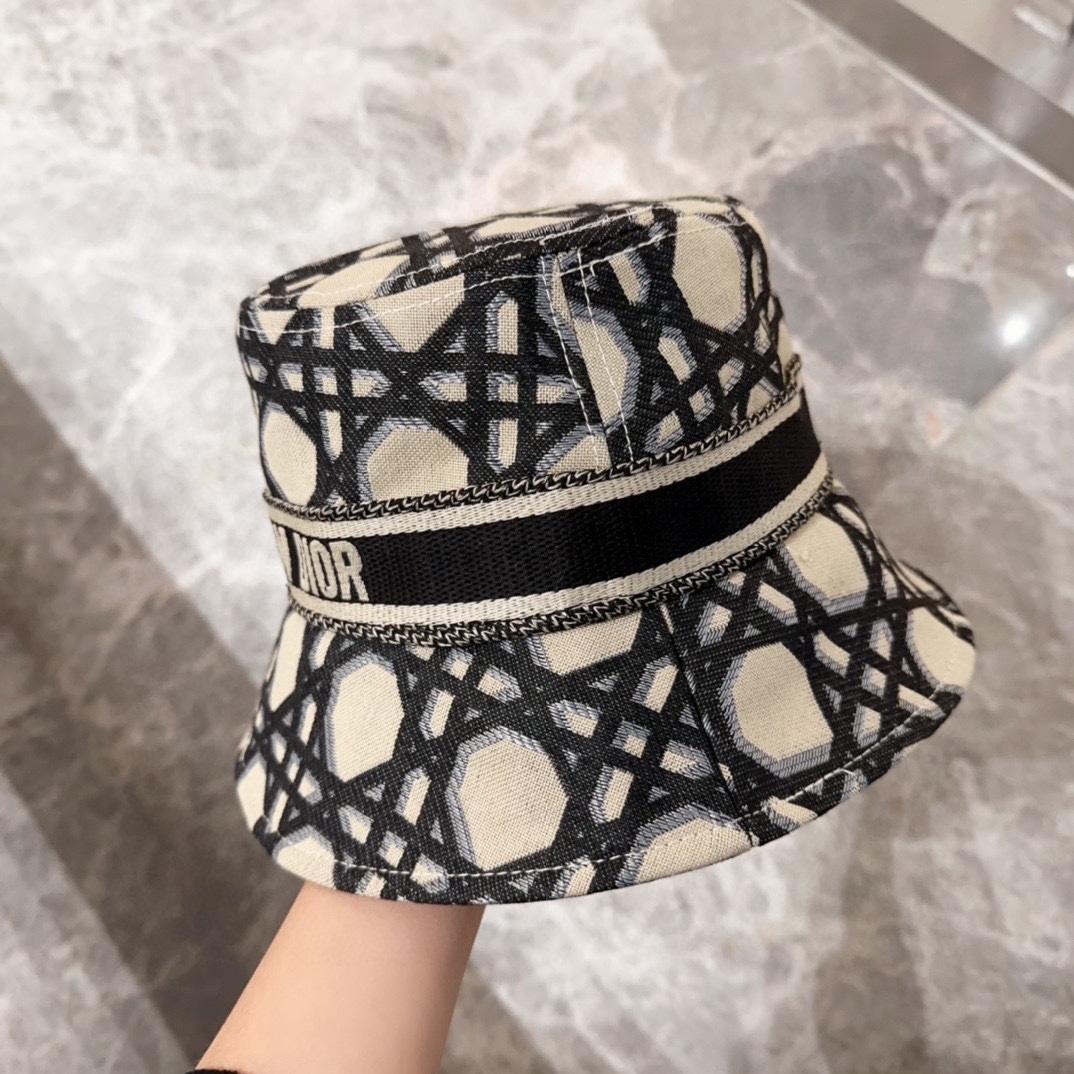 Dior D-Bobby Macrocannage Small Brim Bucket Hat - DesignerGu