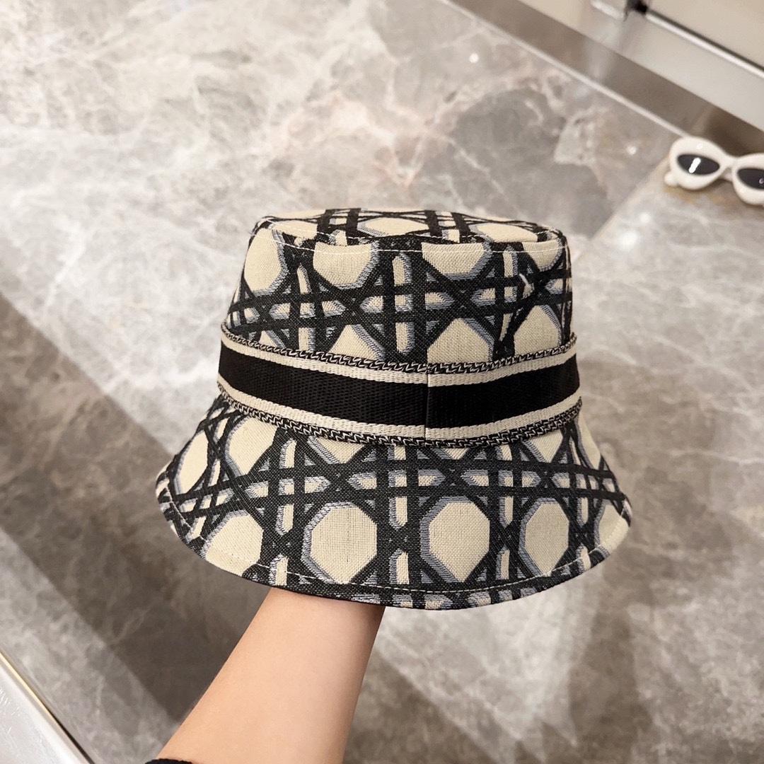 Dior D-Bobby Macrocannage Small Brim Bucket Hat - DesignerGu