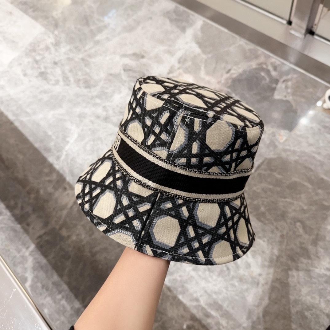 Dior D-Bobby Macrocannage Small Brim Bucket Hat - DesignerGu