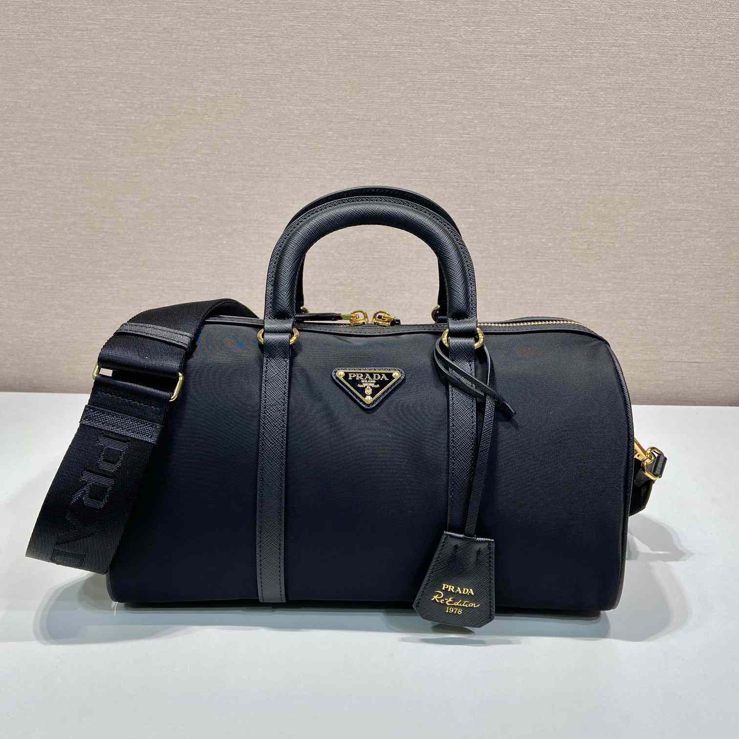 Prada Re-Edition 1978 Medium Re-Nylon And Saffiano Leather Top-handle Bag - DesignerGu