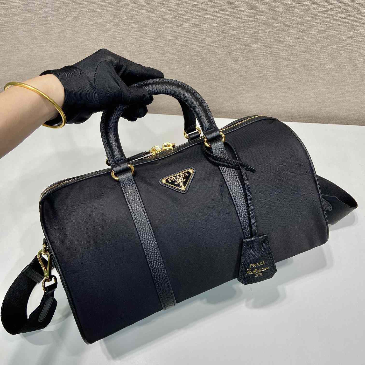 Prada Re-Edition 1978 Medium Re-Nylon And Saffiano Leather Top-handle Bag - DesignerGu