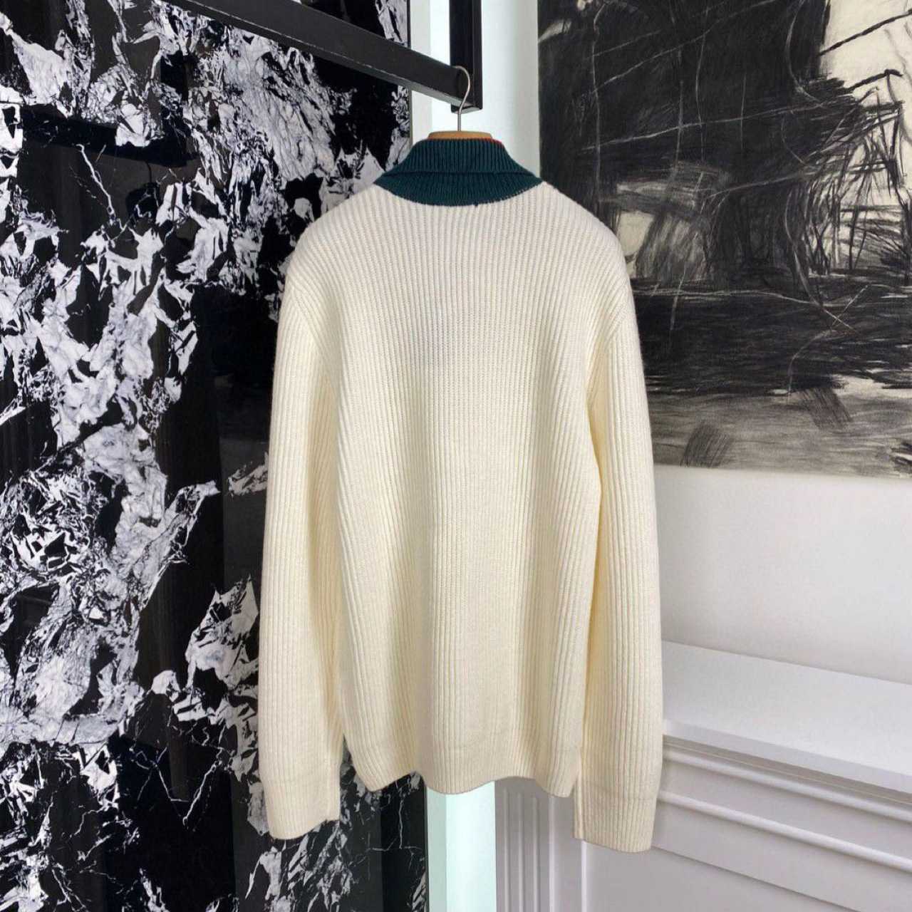 Gucci Knit Wool Sweater With Web - DesignerGu