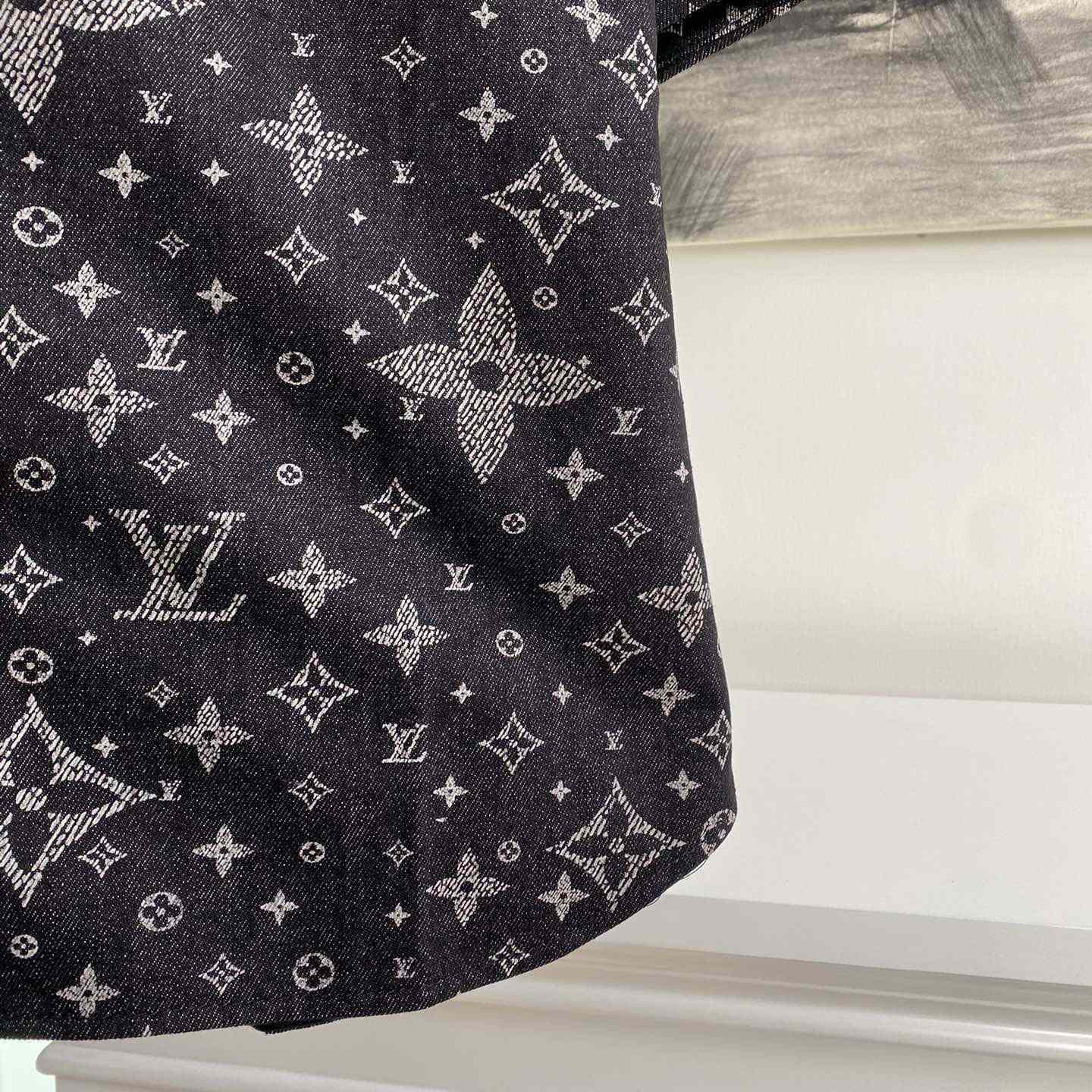 Louis Vuitton Monogram Denim Baseball Shirt - DesignerGu