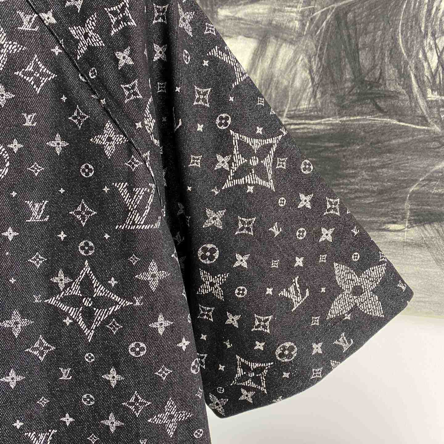 Louis Vuitton Monogram Denim Baseball Shirt - DesignerGu