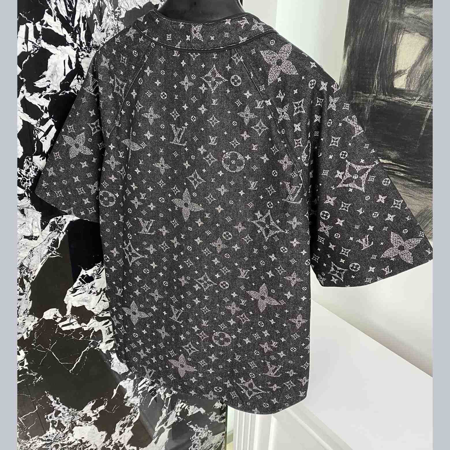 Louis Vuitton Monogram Denim Baseball Shirt - DesignerGu