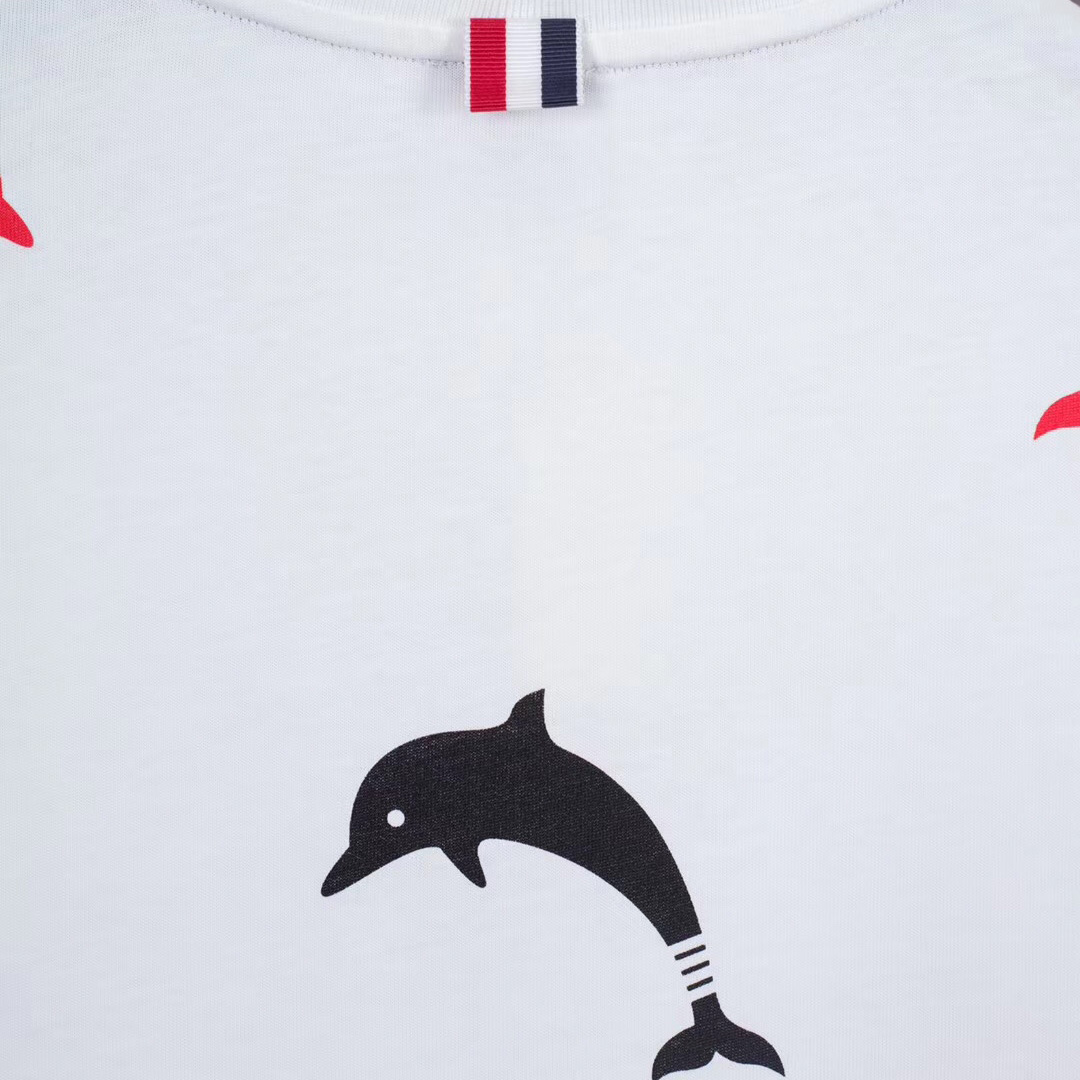 Thom Browne Dolphin Print T-shirt     1831 - DesignerGu