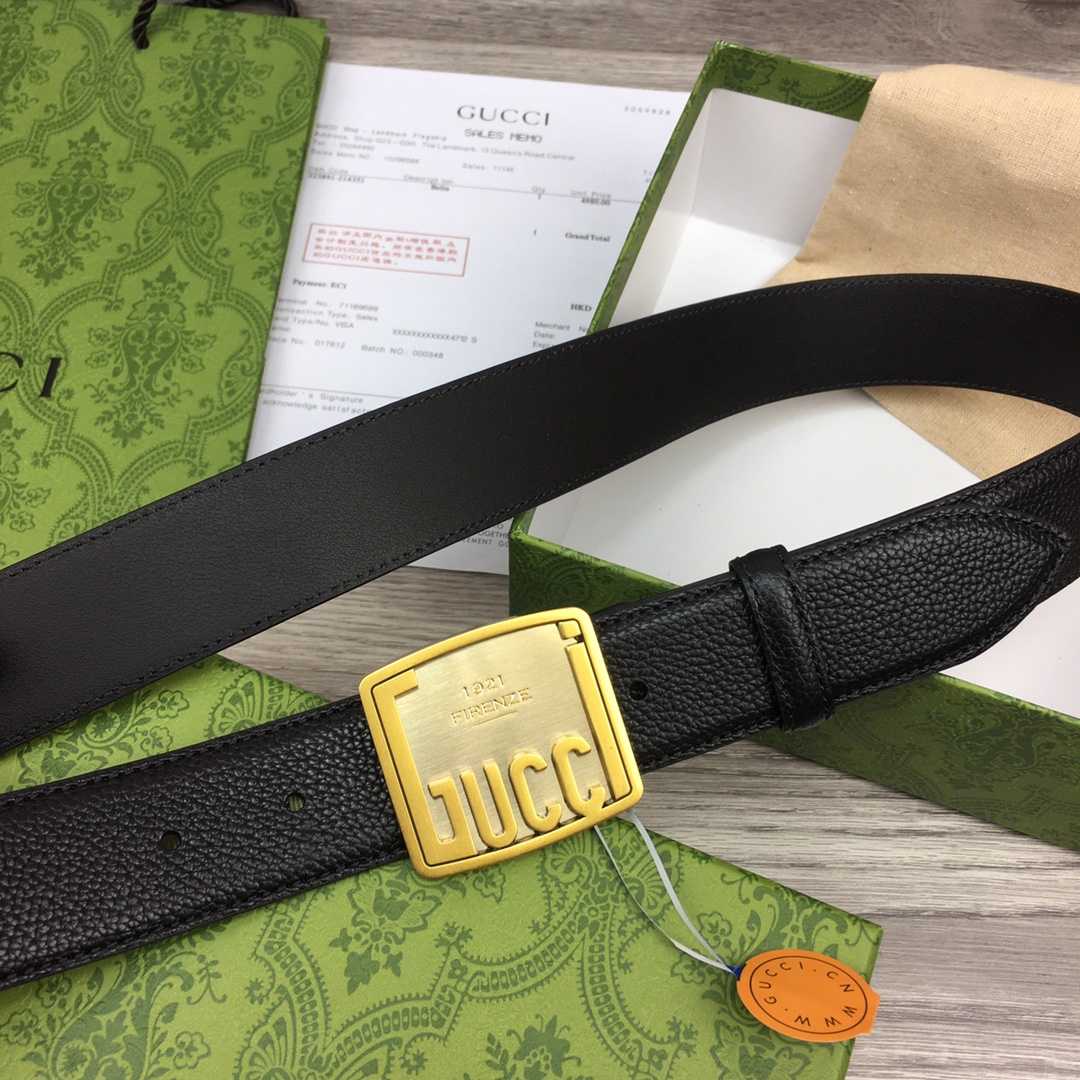 Gucci Leather Belt  35mm - DesignerGu