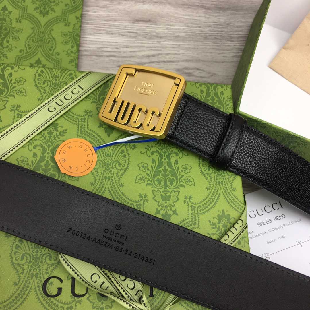 Gucci Leather Belt  35mm - DesignerGu