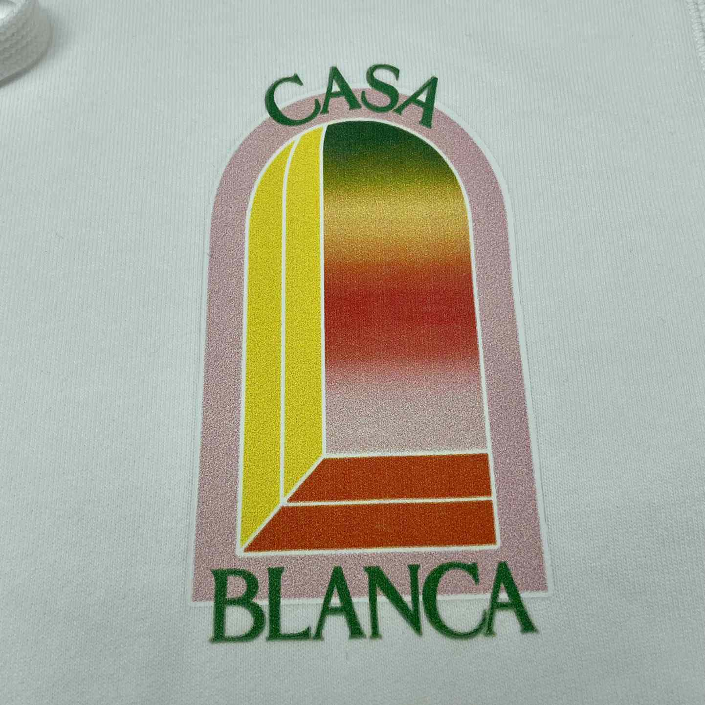 Casablanca White Gradient Arch Organic Cotton Hoodie    c806 - DesignerGu