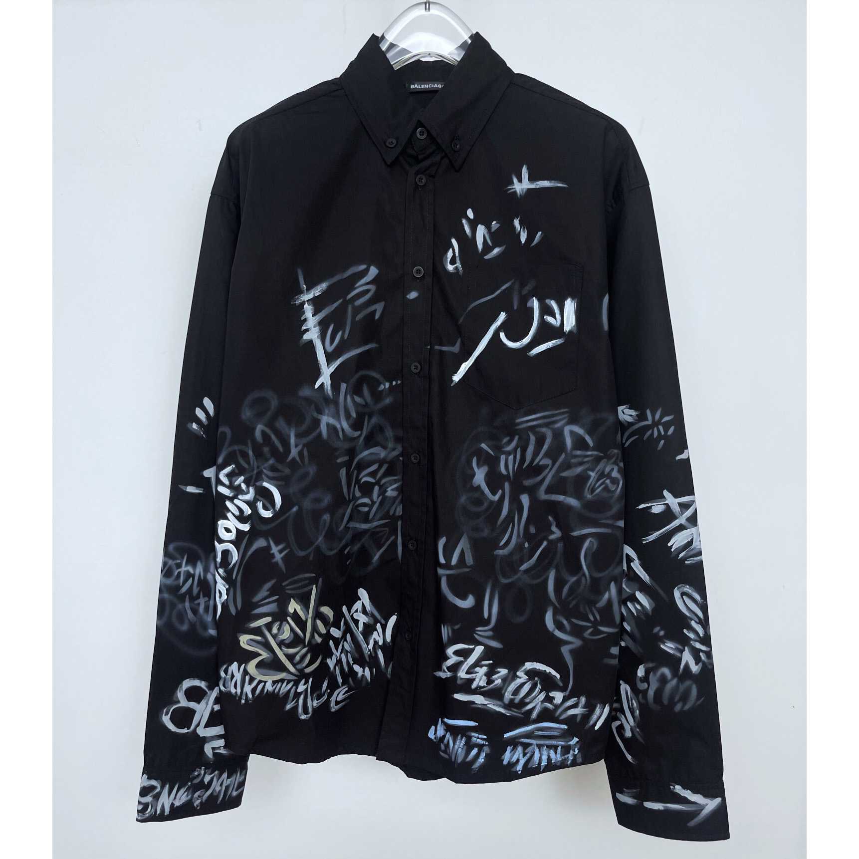 Balenciaga Logo-print Cotton Shirt - DesignerGu