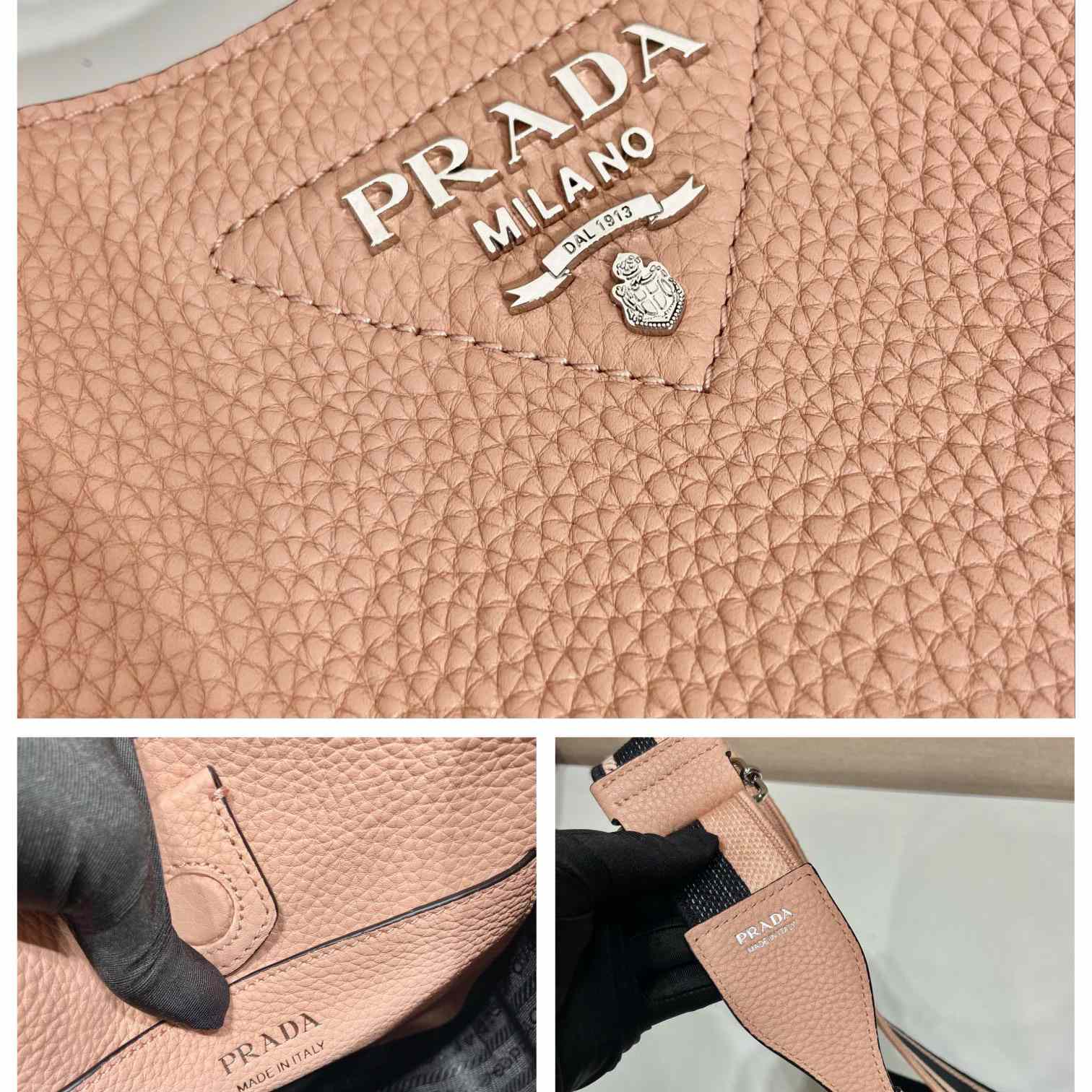 Prada Logo-Plaque Shoulder Bag   (19x20x6cm) - DesignerGu