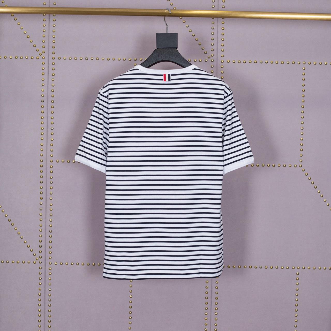 Thom Browne Striped Cotton Jersey T-shirt   1896 - DesignerGu