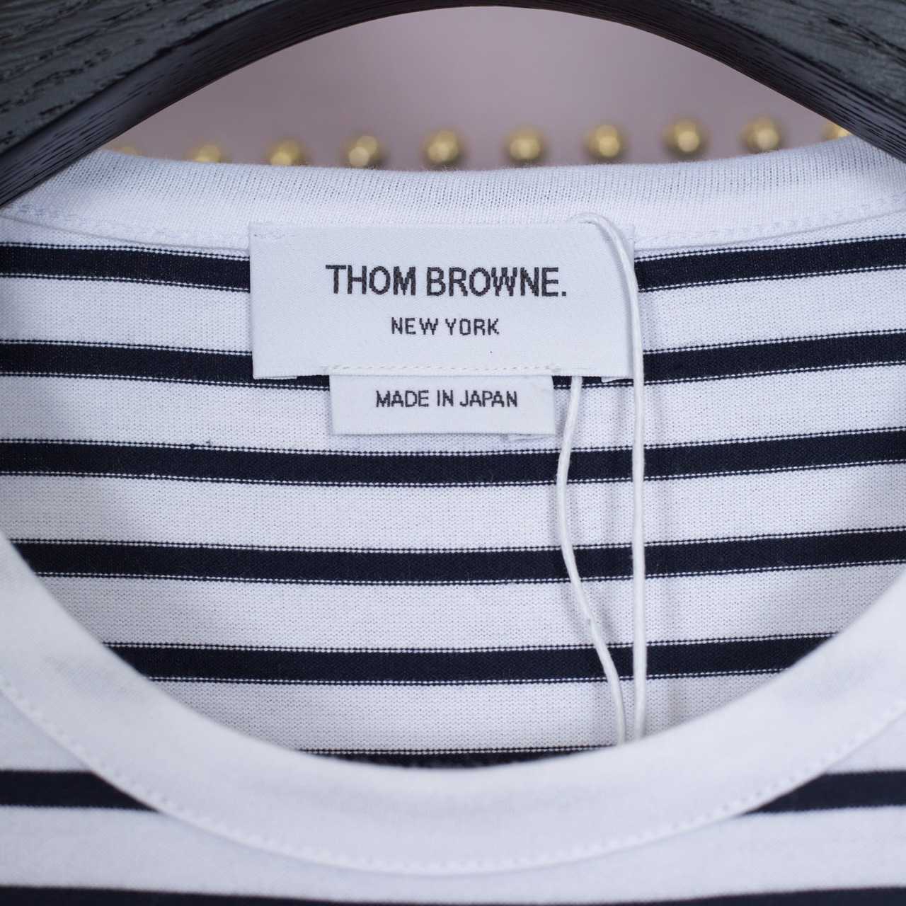 Thom Browne Striped Cotton Jersey T-shirt   1896 - DesignerGu