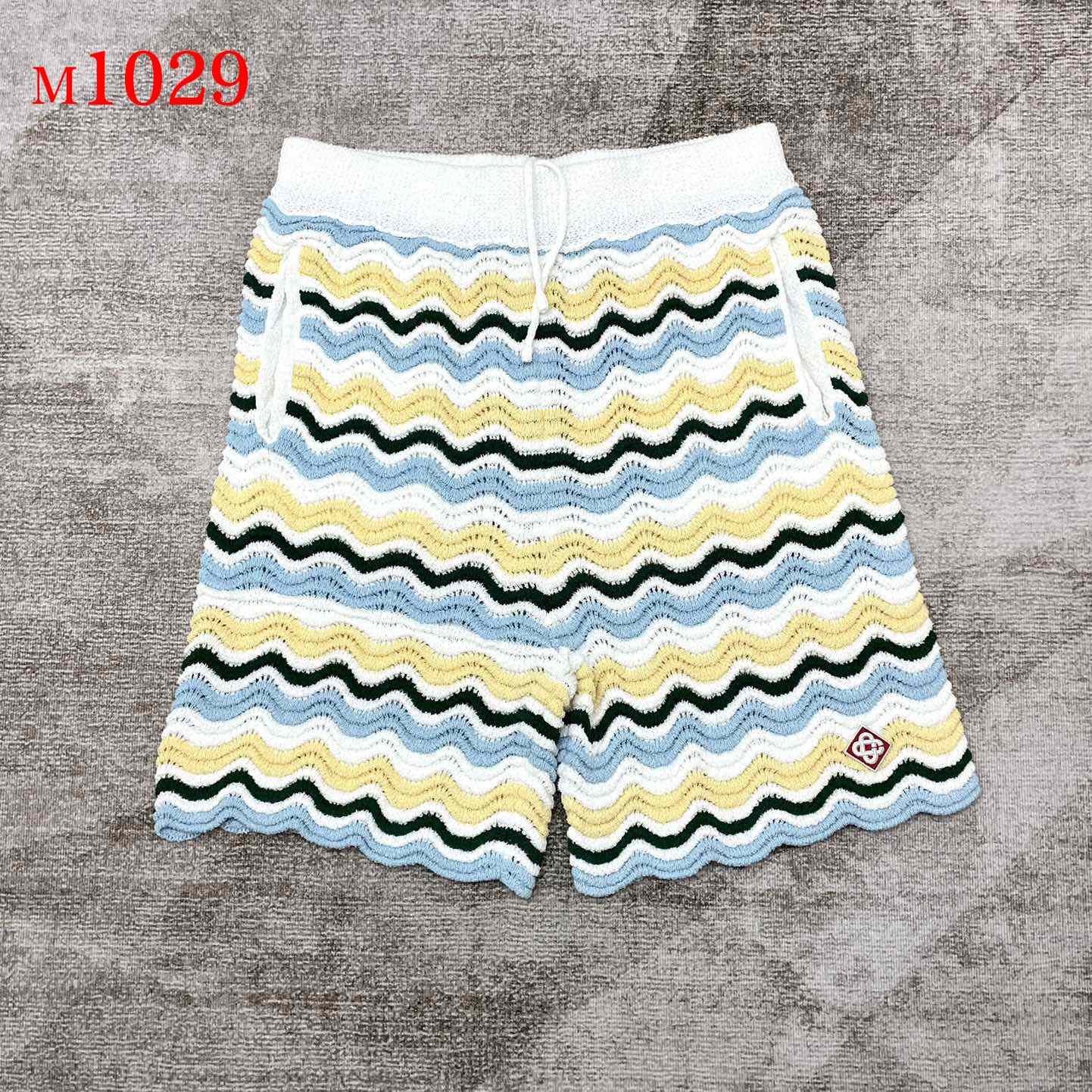 Casablanca Wavy Knit Cotton Shorts   m1029 - DesignerGu