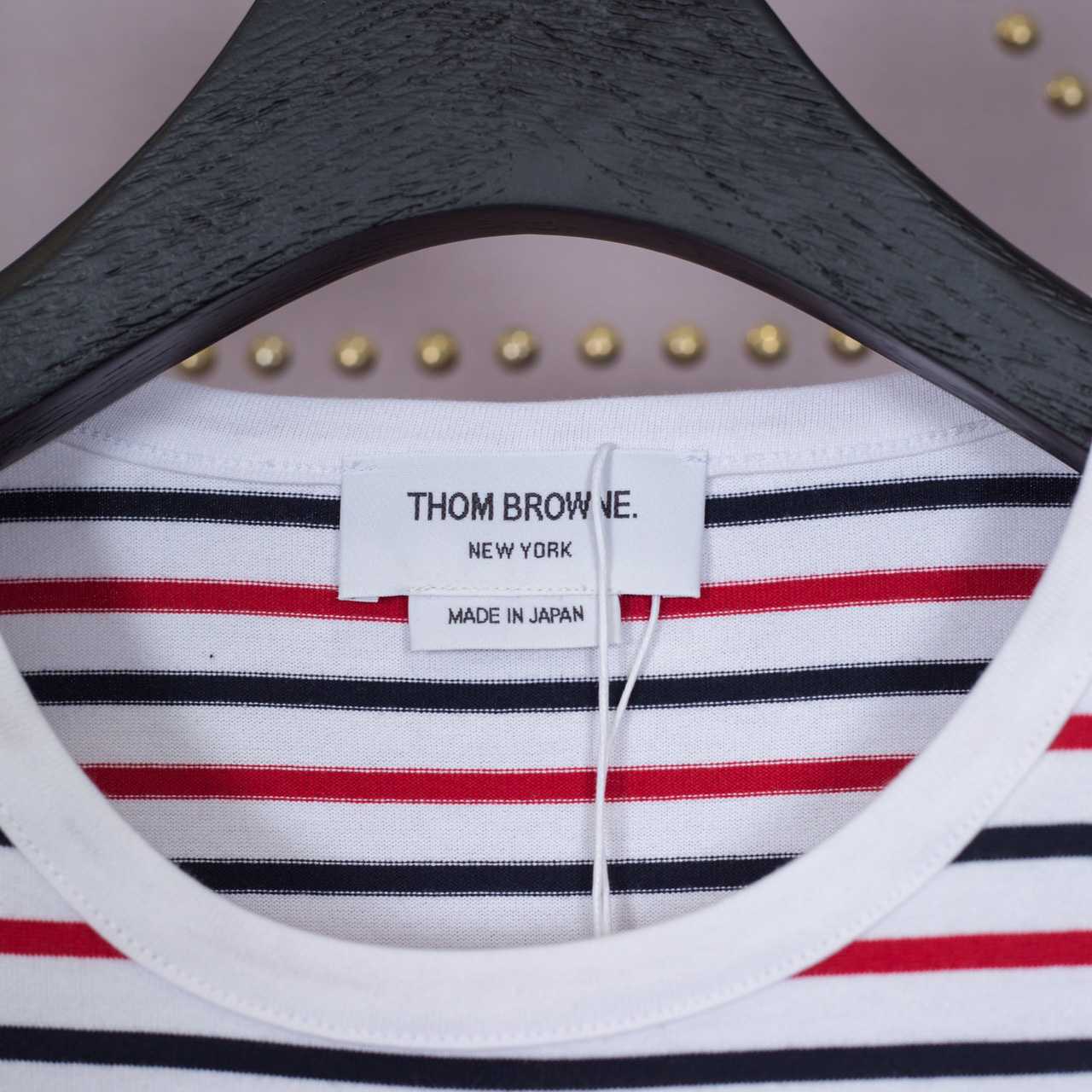 Thom Browne Striped Cotton Jersey T-shirt   1896 - DesignerGu